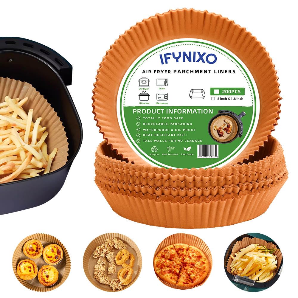 IFYNIXO Non-Stick Air Fryer Parchment Liners Round
