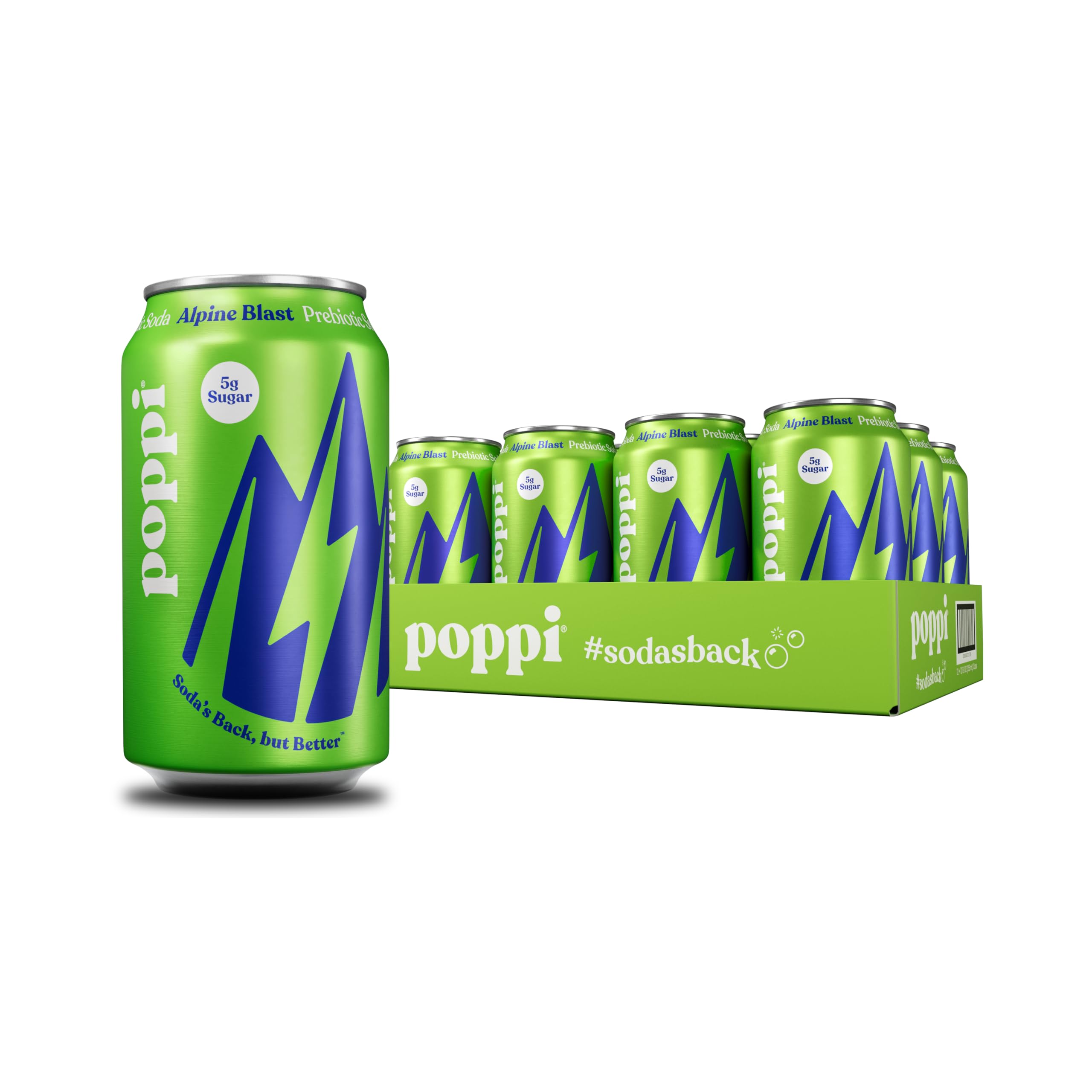 Poppi Alpine Blast Prebiotic Soda 12oz Cans 12-Pack