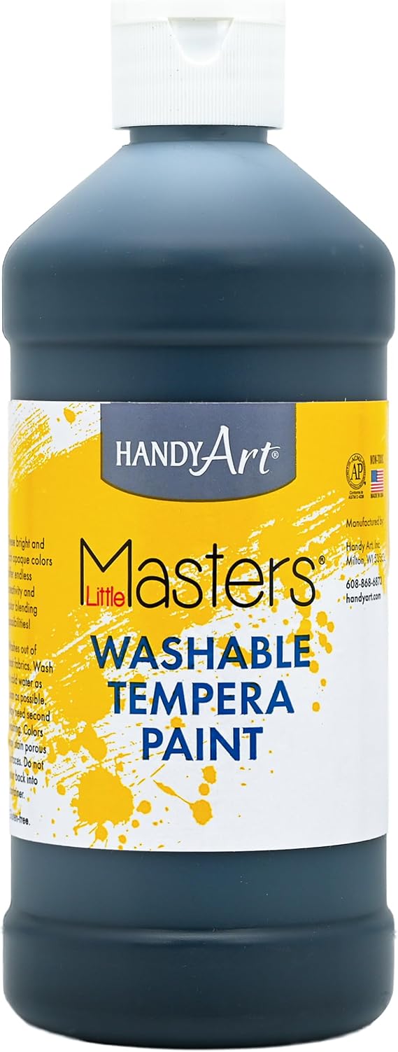 HandyArt Little Masters Tempera Black Paint 16oz
