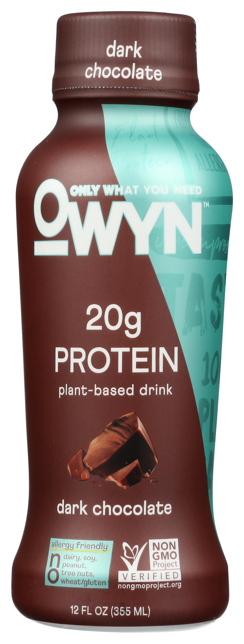 OWYN Dark Chocolate Plant Based Protein Shake, 12oz, 12oz