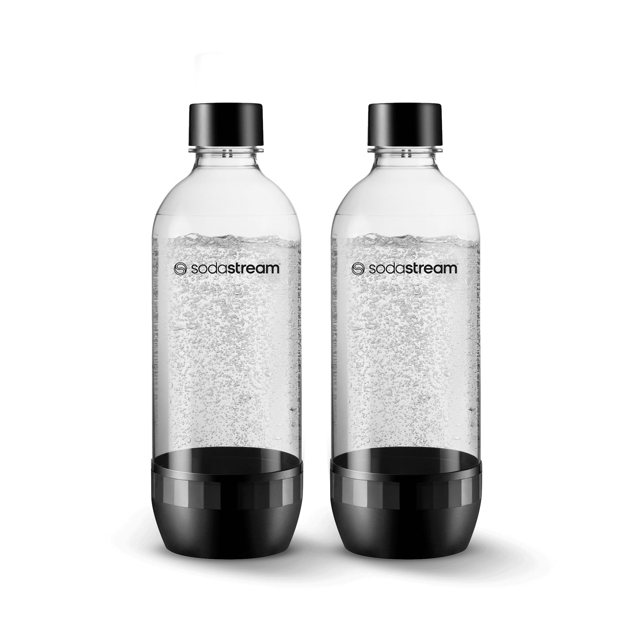SodaStream 1L Black Carbonating Bottles Twinpack