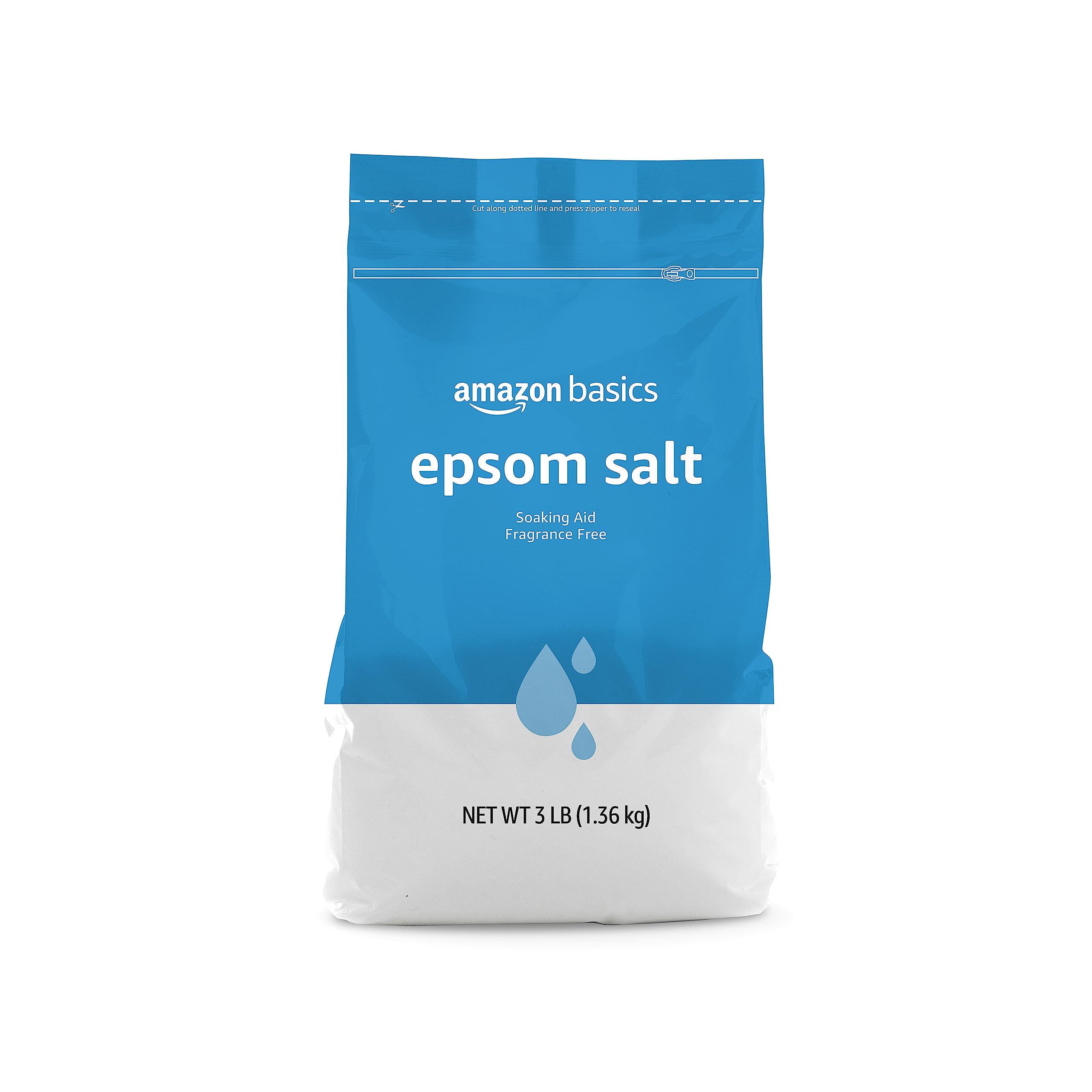 Amazon Basics Unscented Epsom Salt Soak 3lb Pack