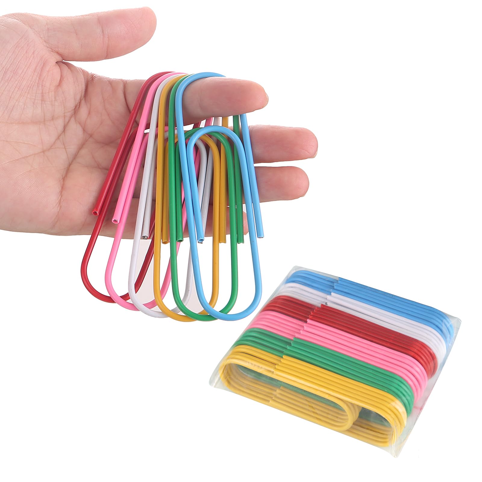 Jumbo Paper Clips 4 Inch Colored 30-Pack