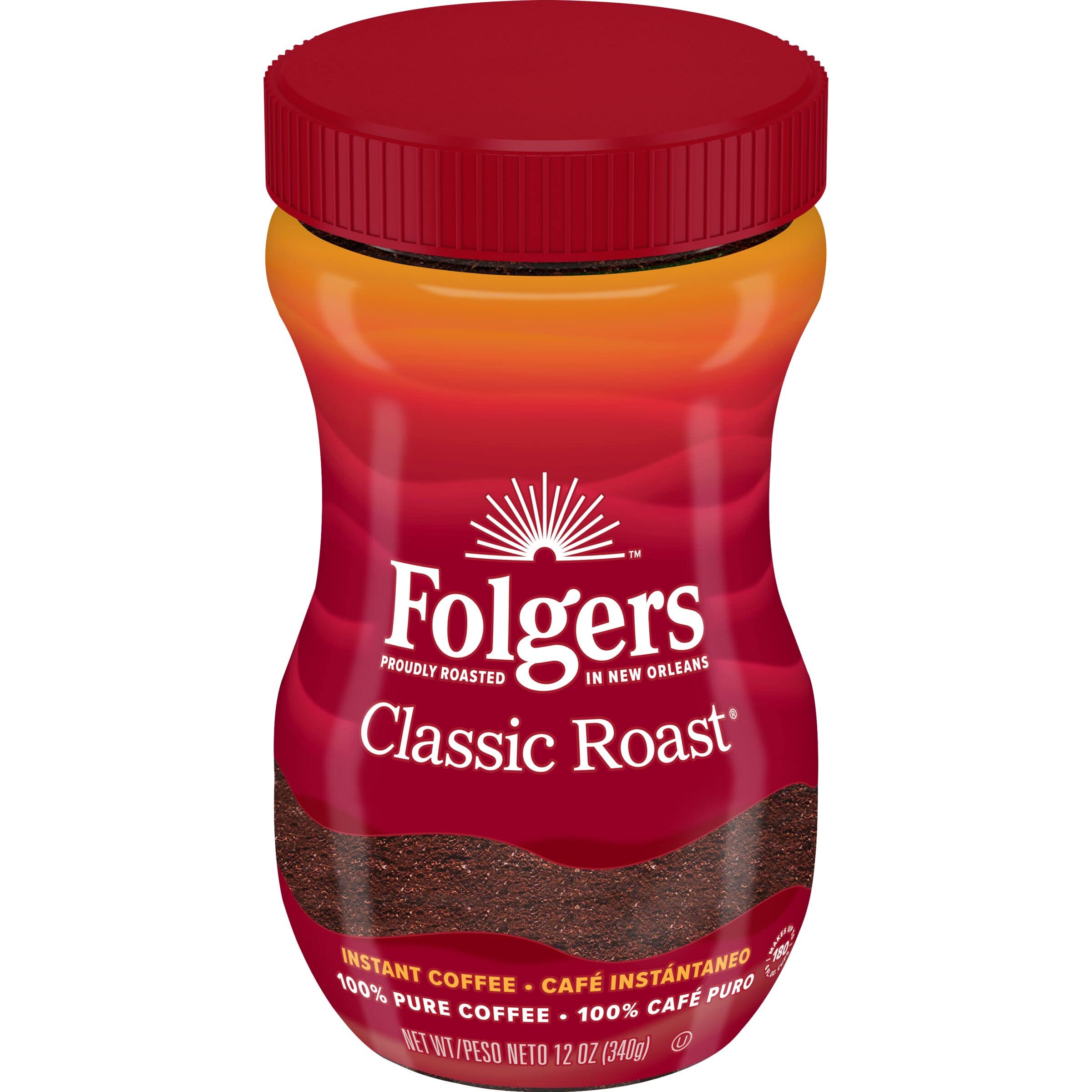 Folgers Classic Roast Instant Crystals 12oz