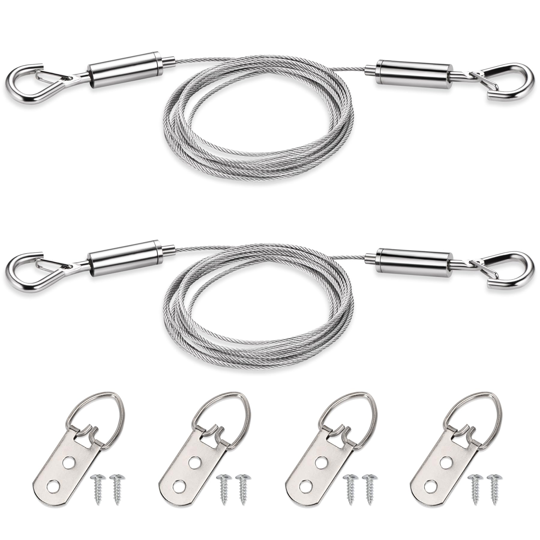 Karosom Adjustable Picture Hanging Wire Kit 25kg 2-Pack