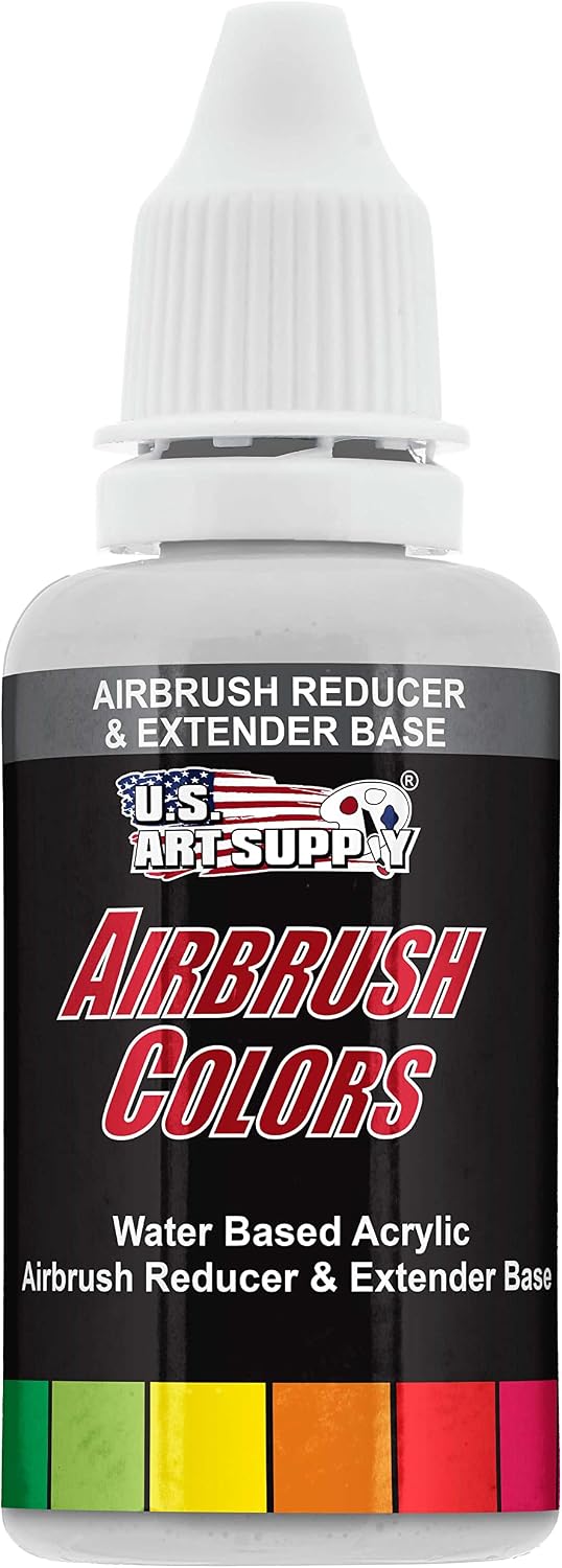 U.S. Art Supply Water Based Acrylic Airbrush Thinning Reducer and Extender 1oz