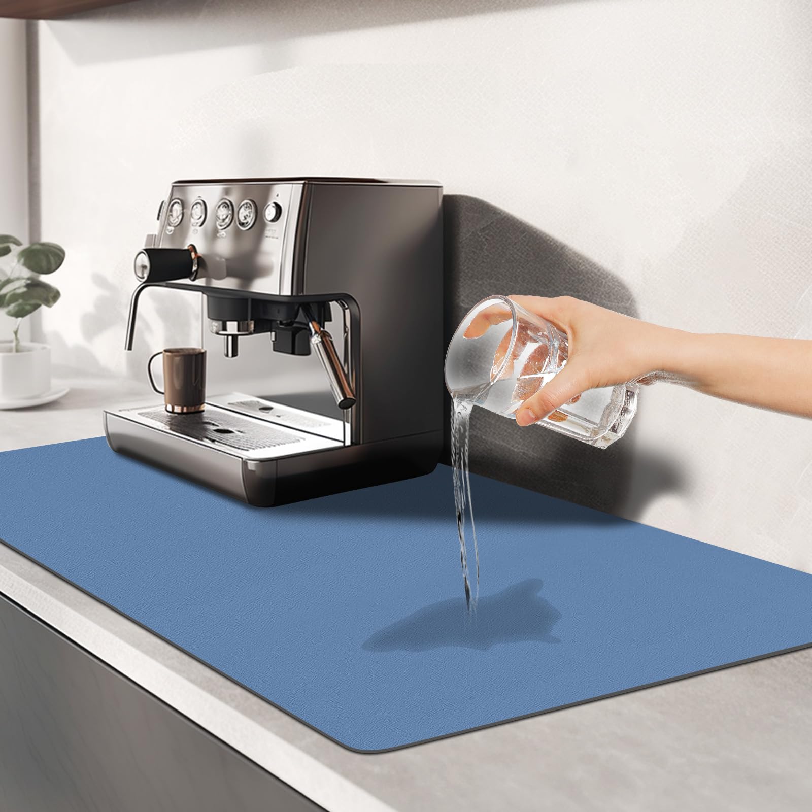 MooonGem Absorbent Microfiber Dish Drying Mat