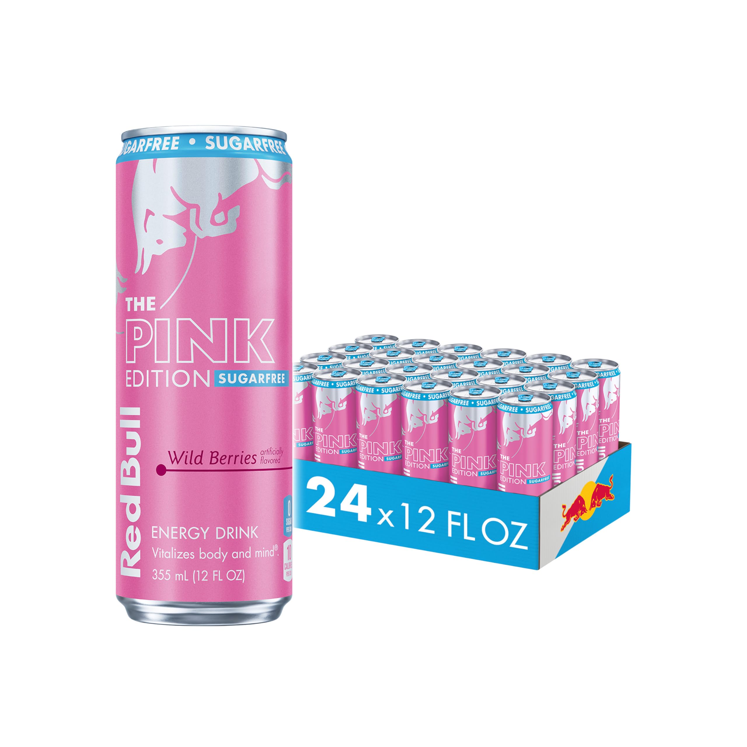 Red Bull Pink Edition Sugar Free Wild Berries 12oz 24 Cans