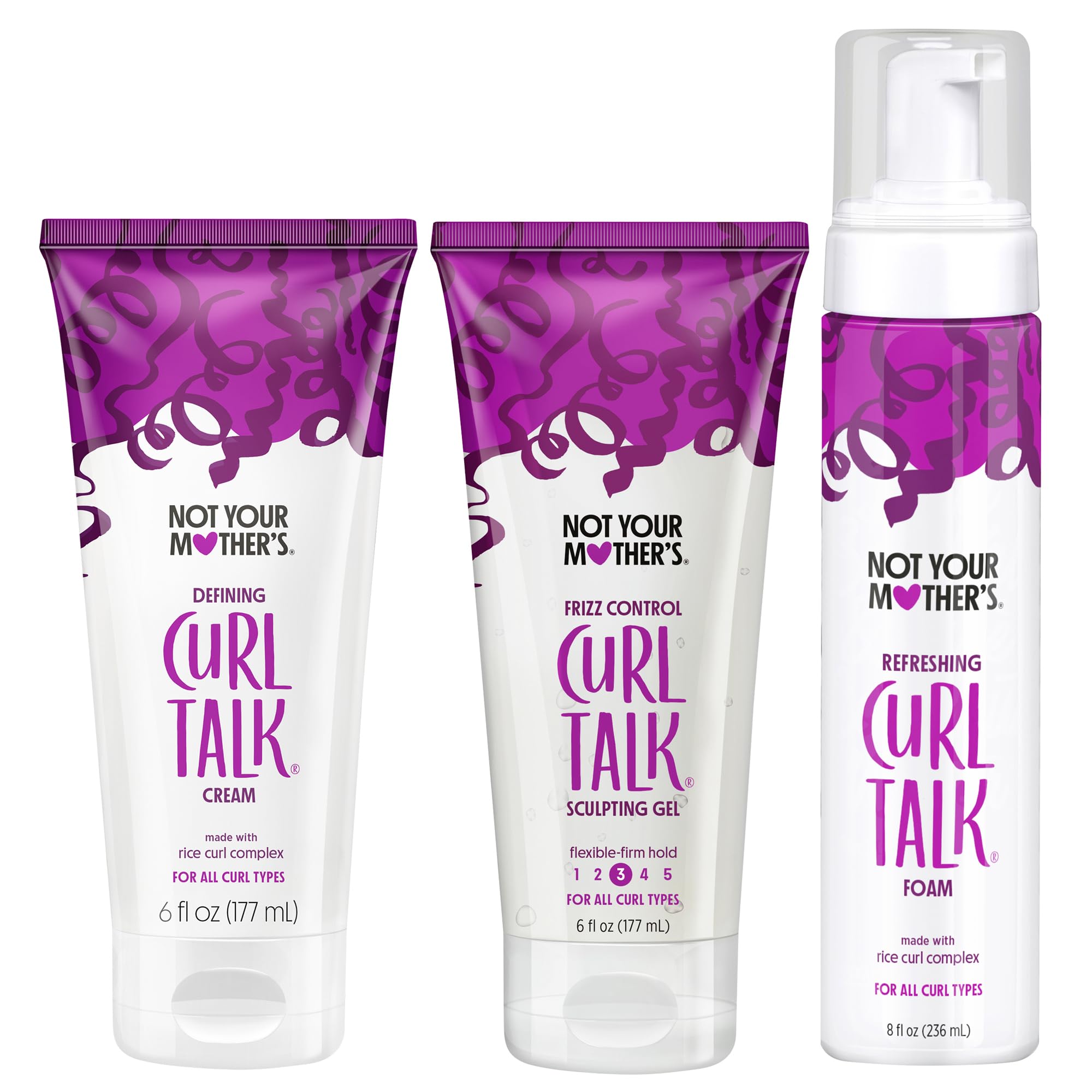 Not Your Mother's Curl Talk Gel Cream Foam 3-Pack