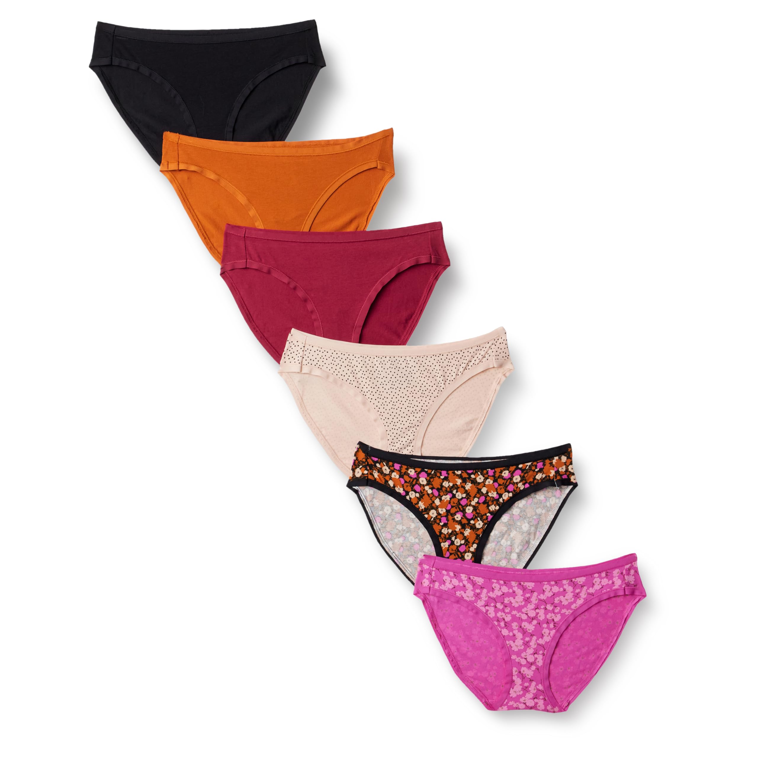 Amazon Essentials Women's Cotton Bikini Briefs 6-Pack XL