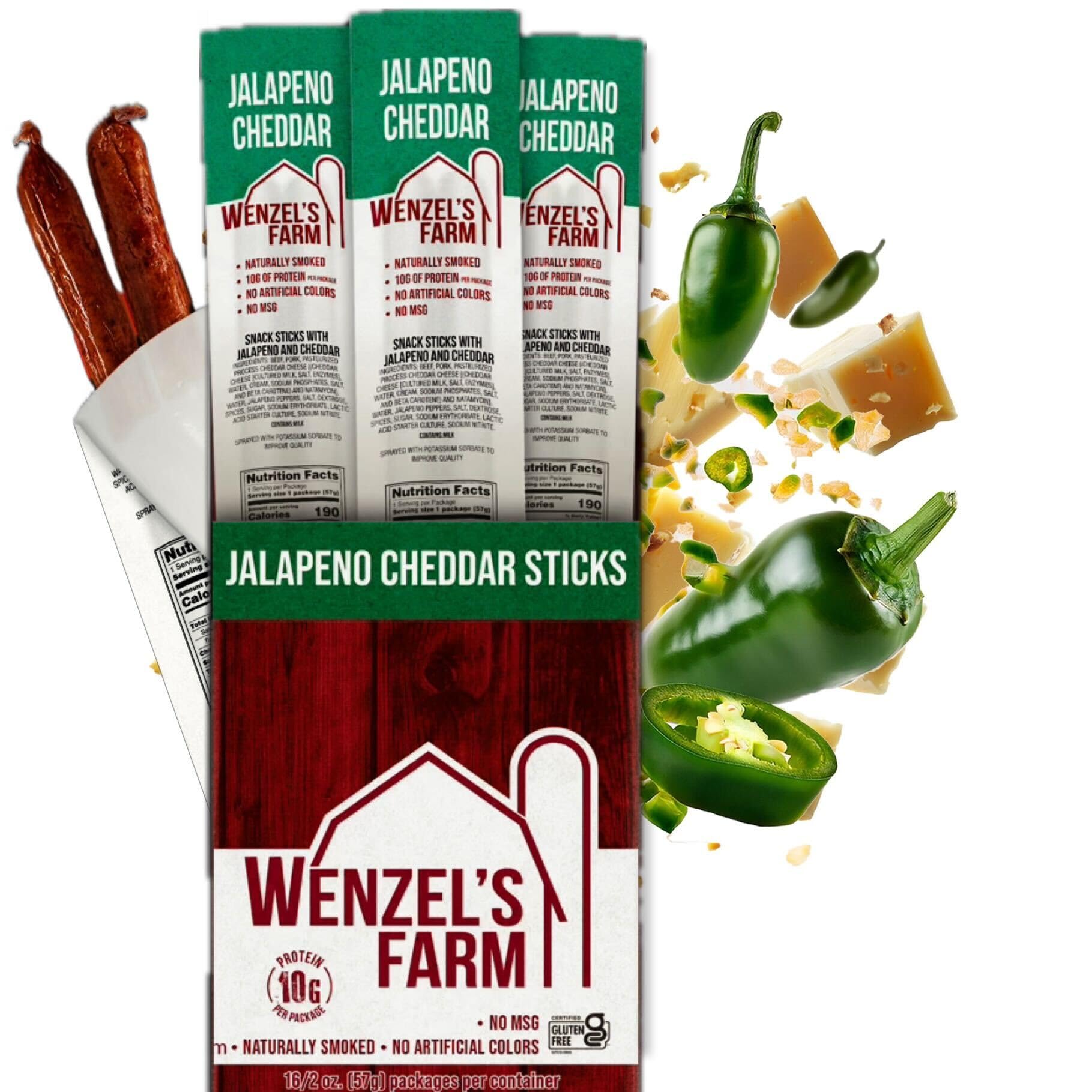 Wenzel's Jalapeno Cheddar Sticks 32-Count