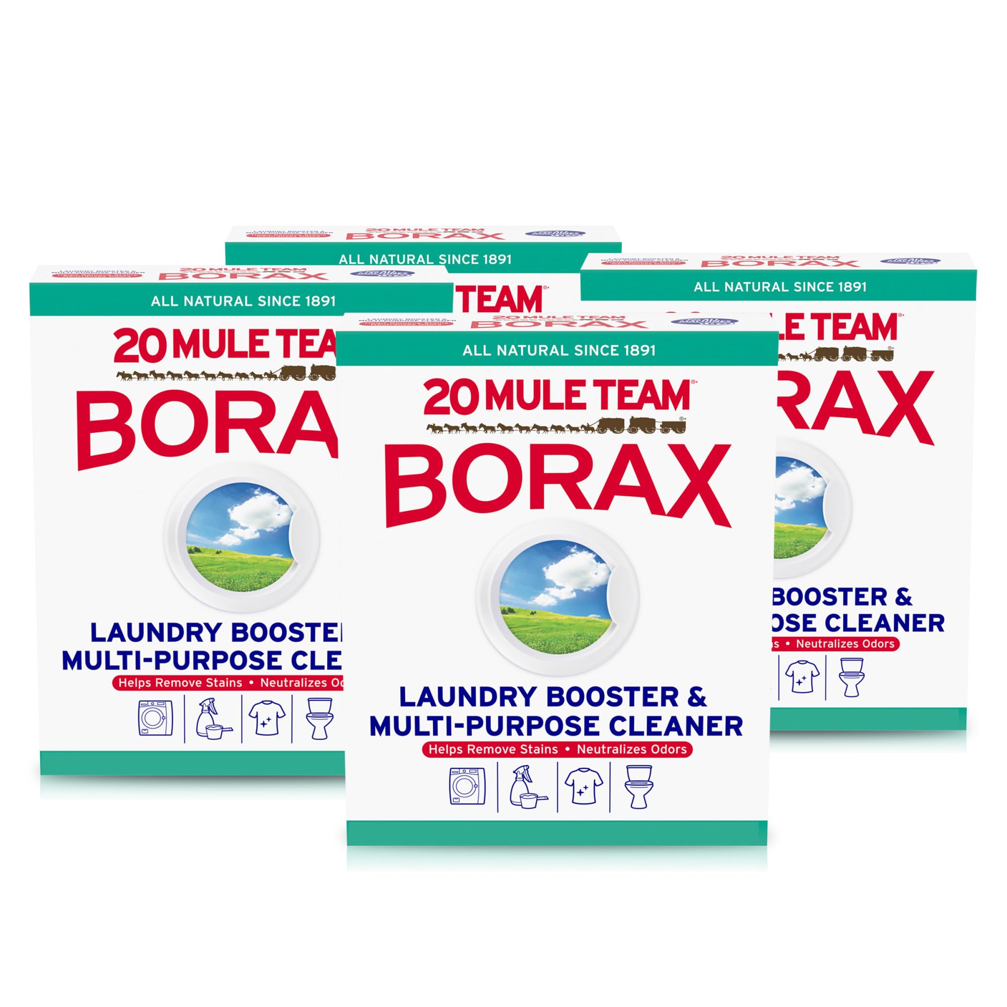20 Mule Team Borax Detergent Booster 65oz 4 Count