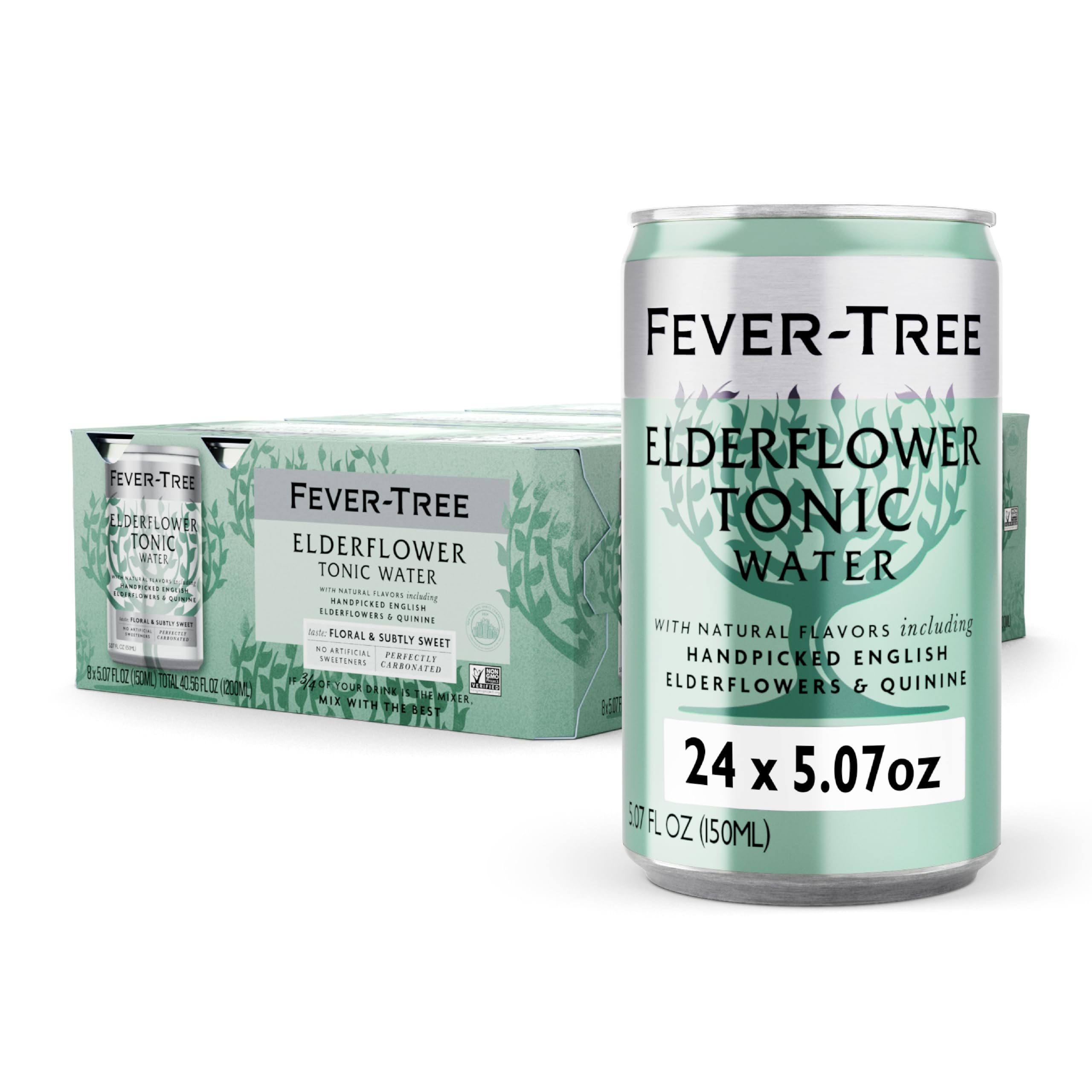 Fever-Tree Elderflower Tonic Water 5.1oz Cans 24-Pack