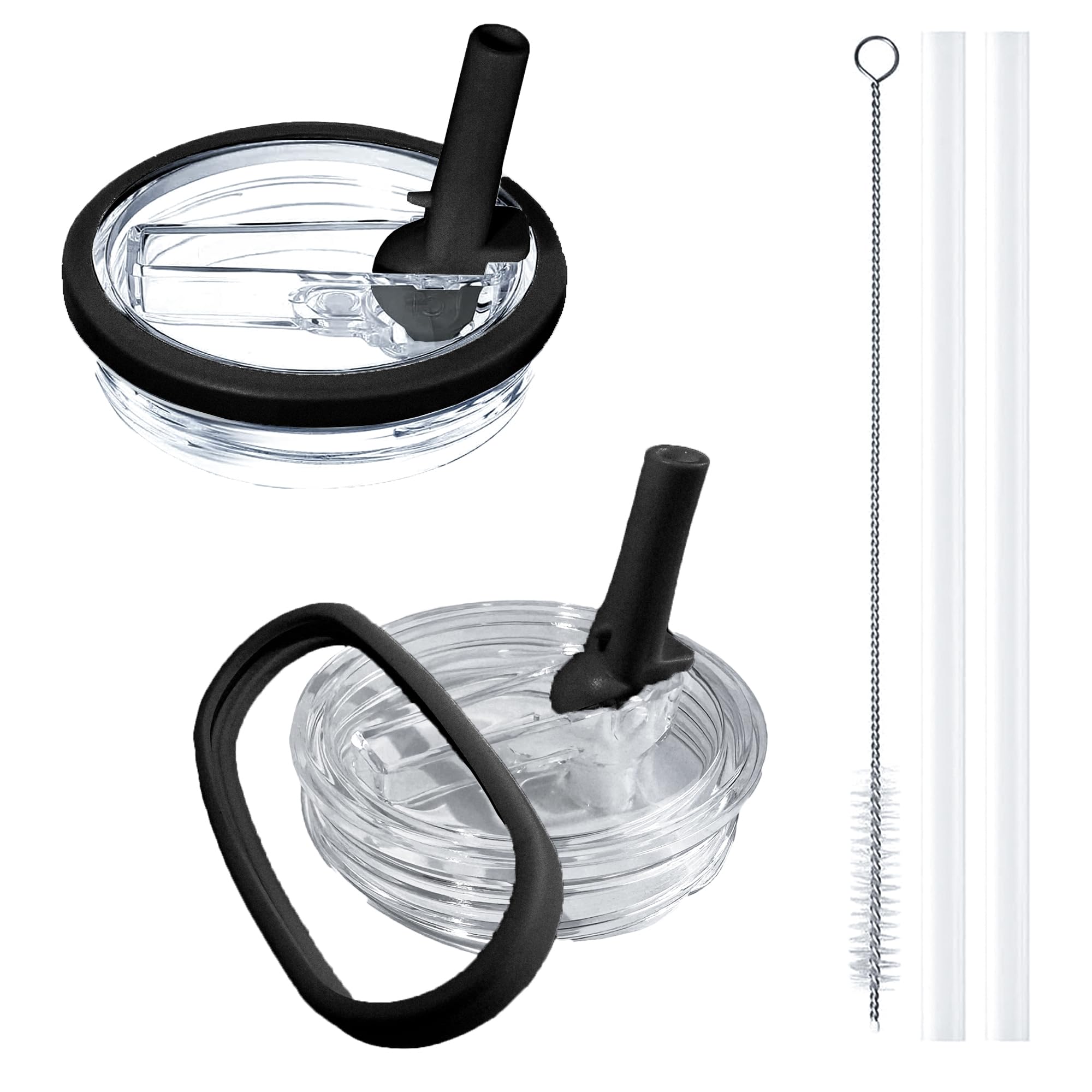 Aooiiysd Black Spill-Proof Stanley Lid Replacement 2 Pack