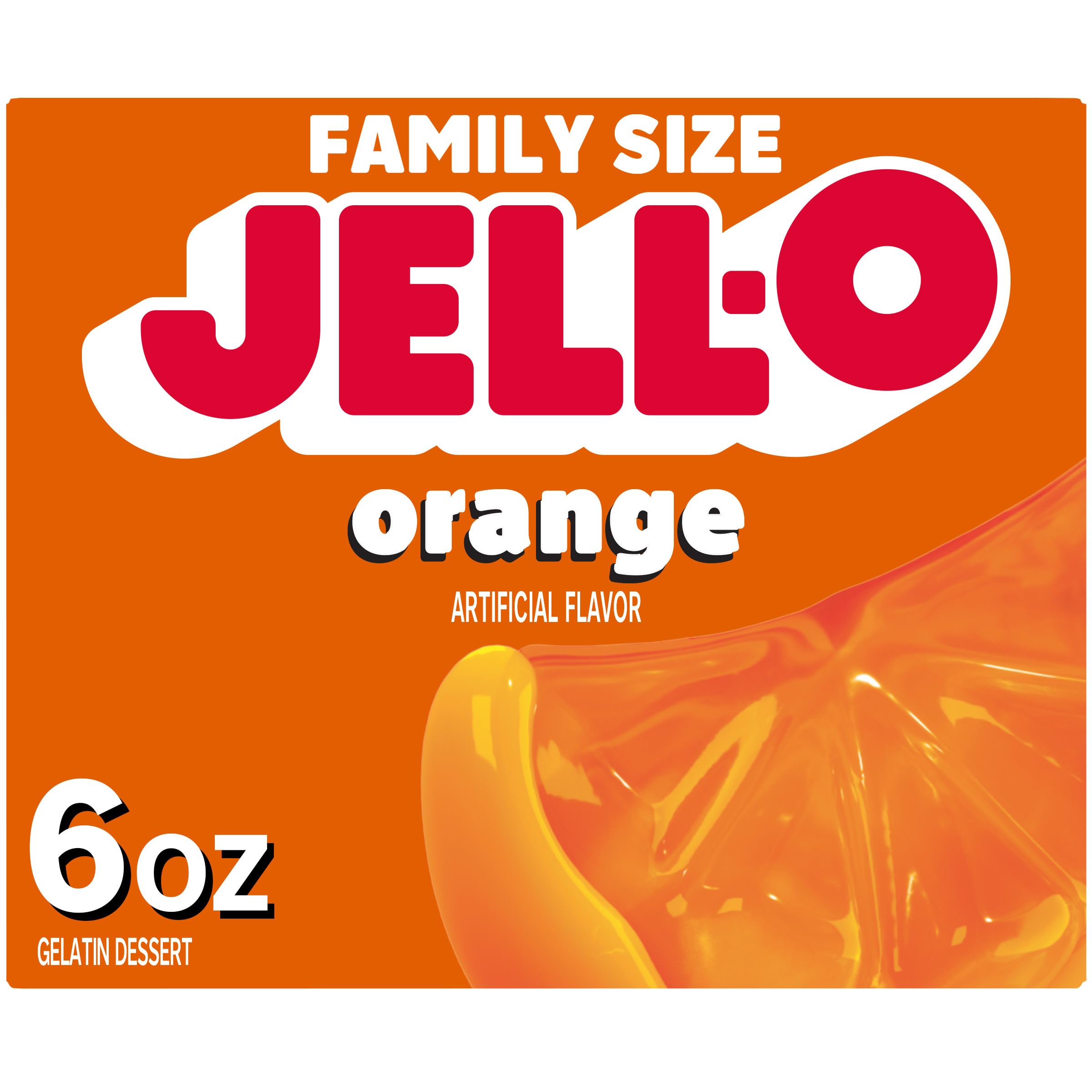 Jell-O Orange Gelatin Family Size 6oz