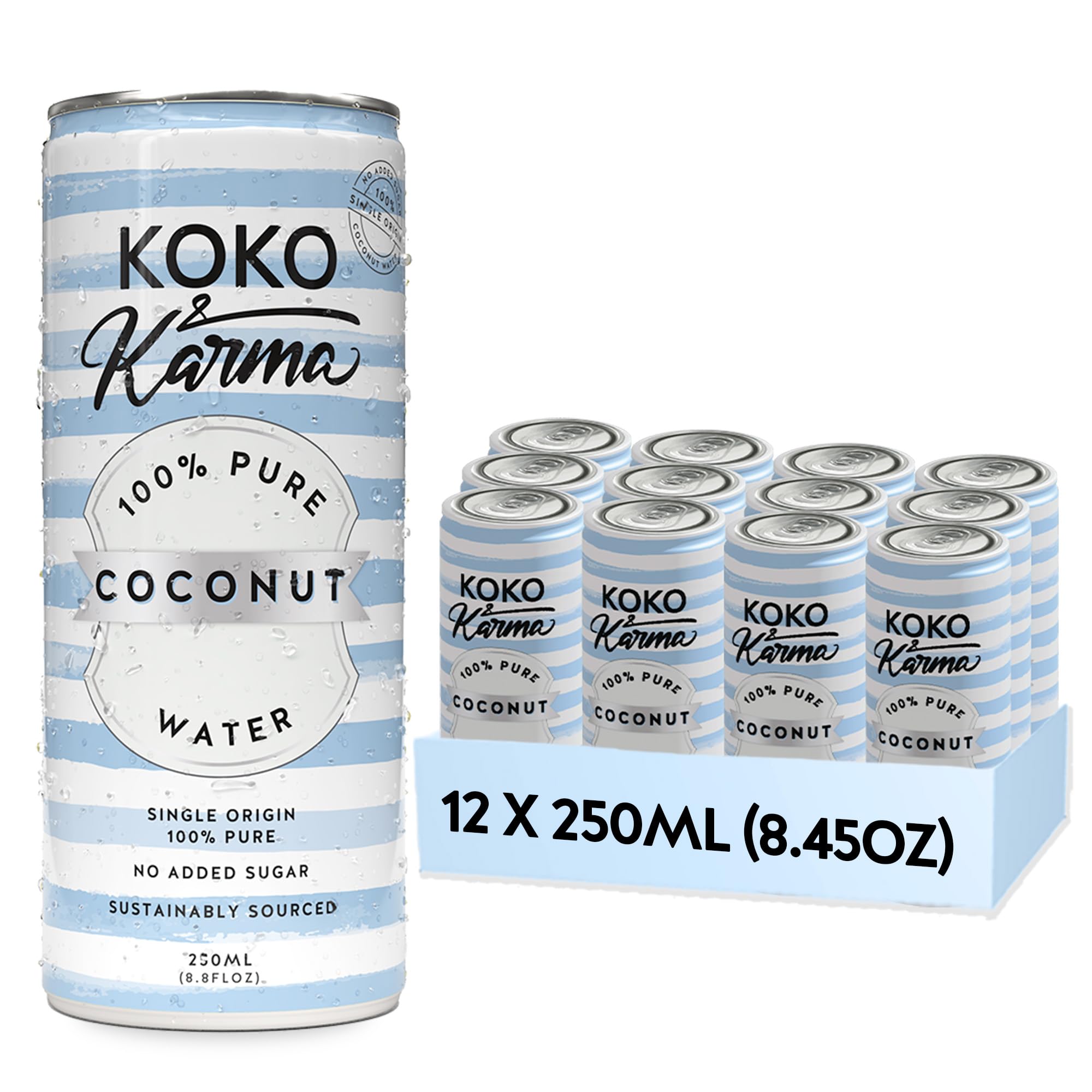 Koko & Karma Pure Coconut Water 8.45oz 12 Cans
