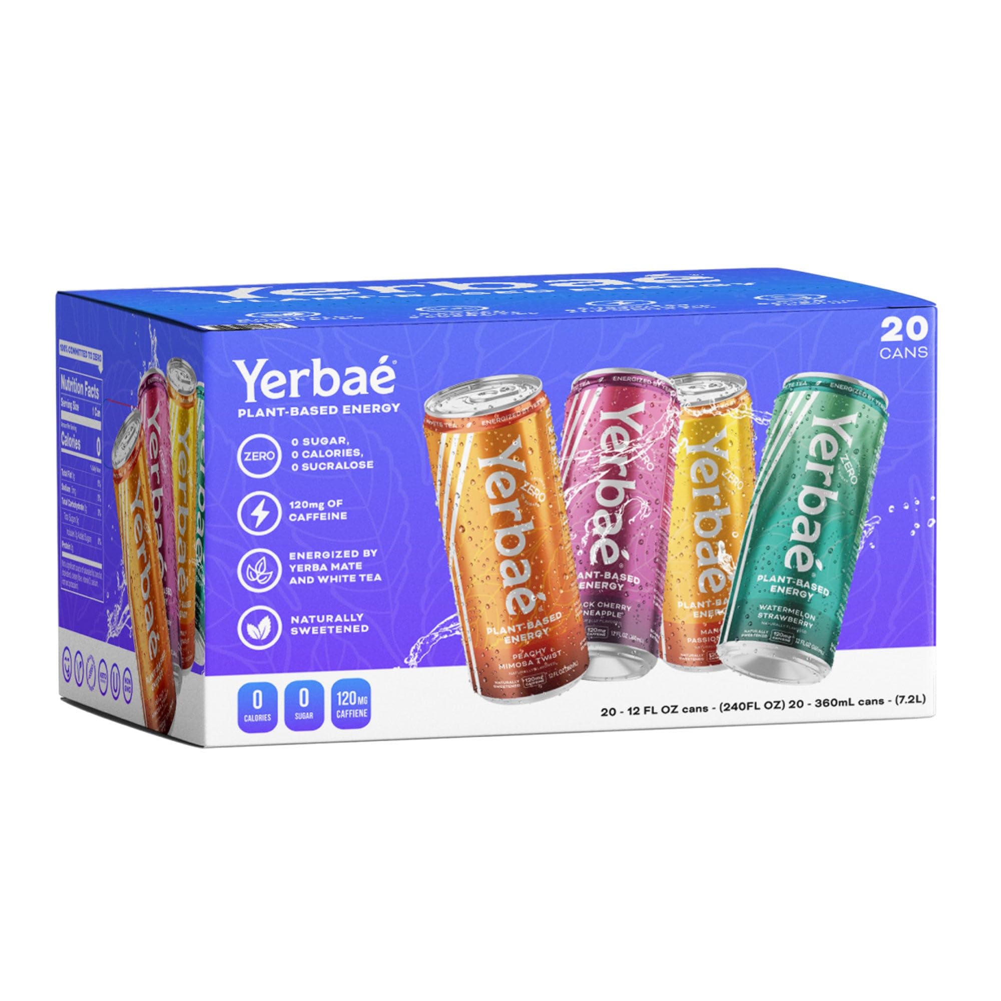 YERBAÃƒÂ‰ Yerbae Plant Based Energy Drinks, 20 pk./12 oz.