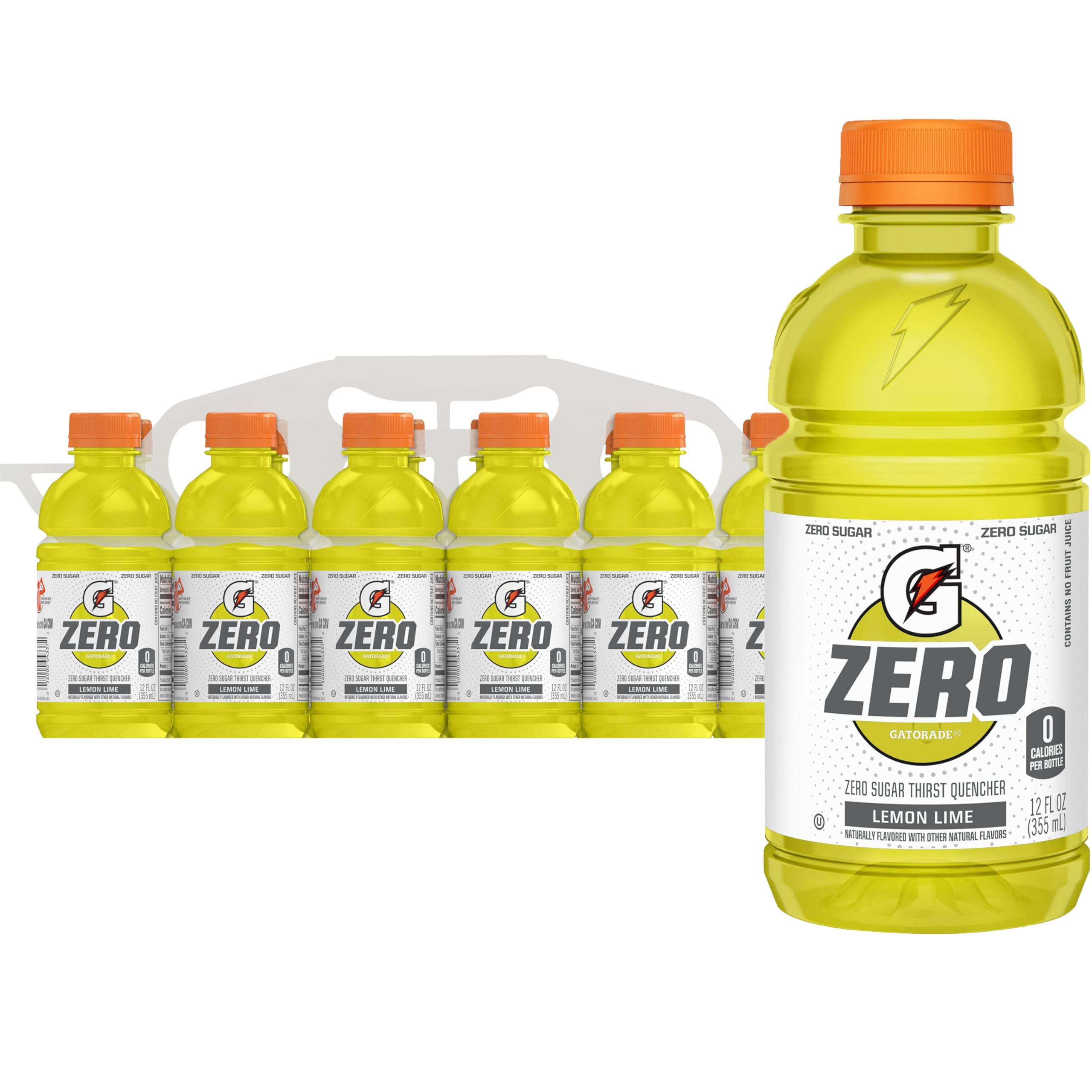Gatorade G Zero Sports Drink, Lemon Lime, 12 Fl Oz (Pack of 12)