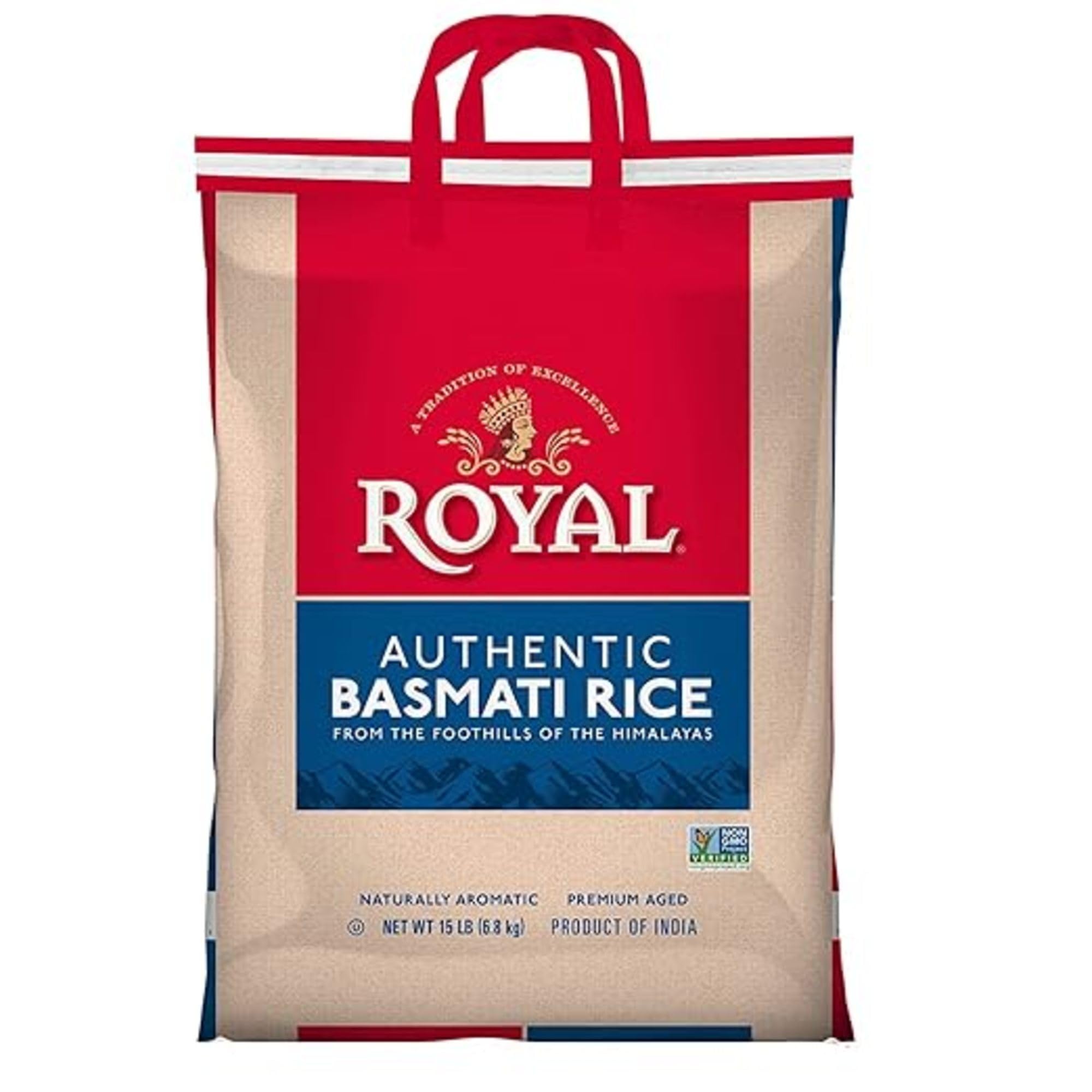 Royal Naturally Aged Authentic Long Grain Indian White Basmati Rice - 15 lbs