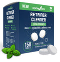 Dental Check Mint Retainer Cleaner Extra Strength Kills 99% of Bacteria & Removes Stains 150 Tablets Perfect for Retainers, Night Guards and Dentures