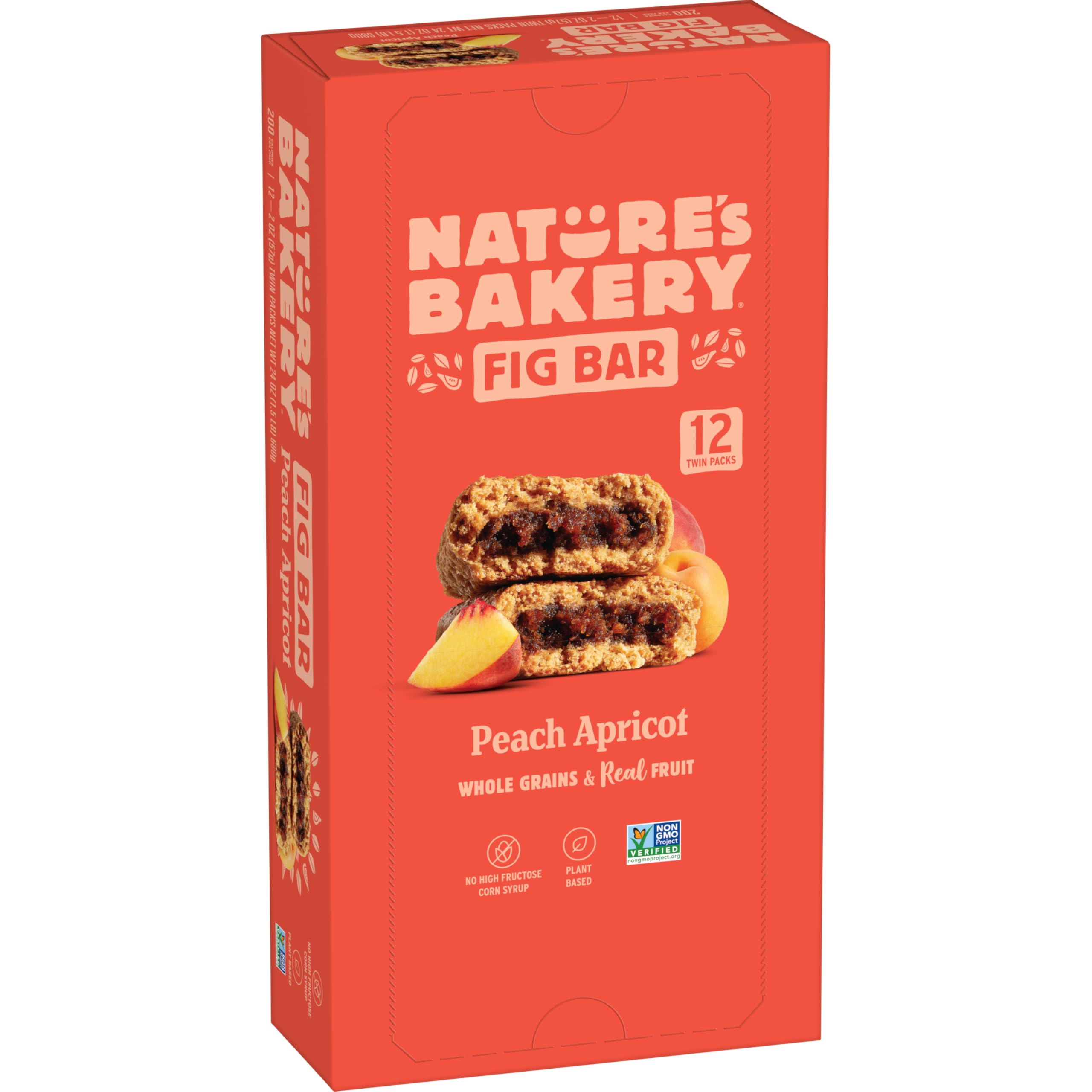 Nature's Bakery Peach Apricot Fig Bars 12 Twin-Packs