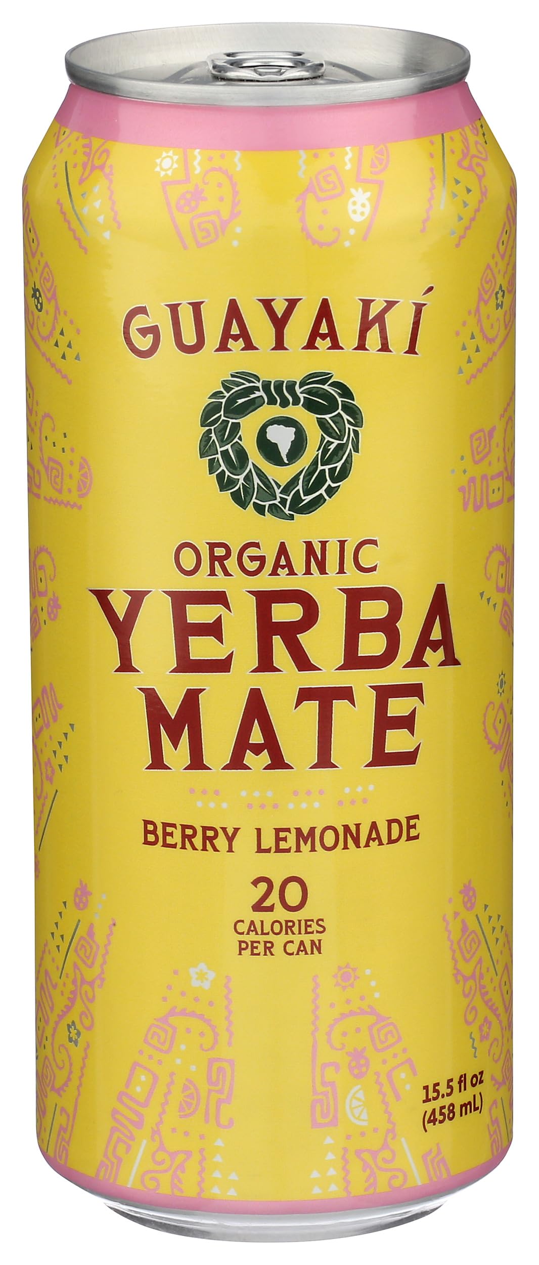 Yerba Madre Organic Berry Lemonade Yerba Mate, 15.5 Can, 15.5oz