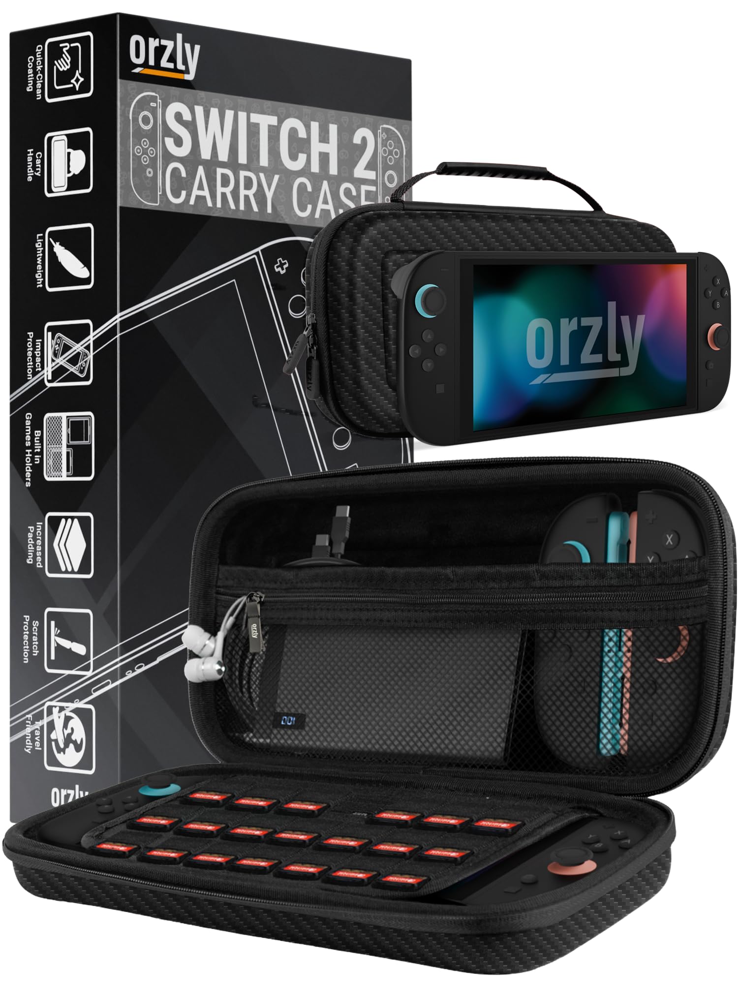 Orzly Nintendo Switch 2 Protective Travel Case
