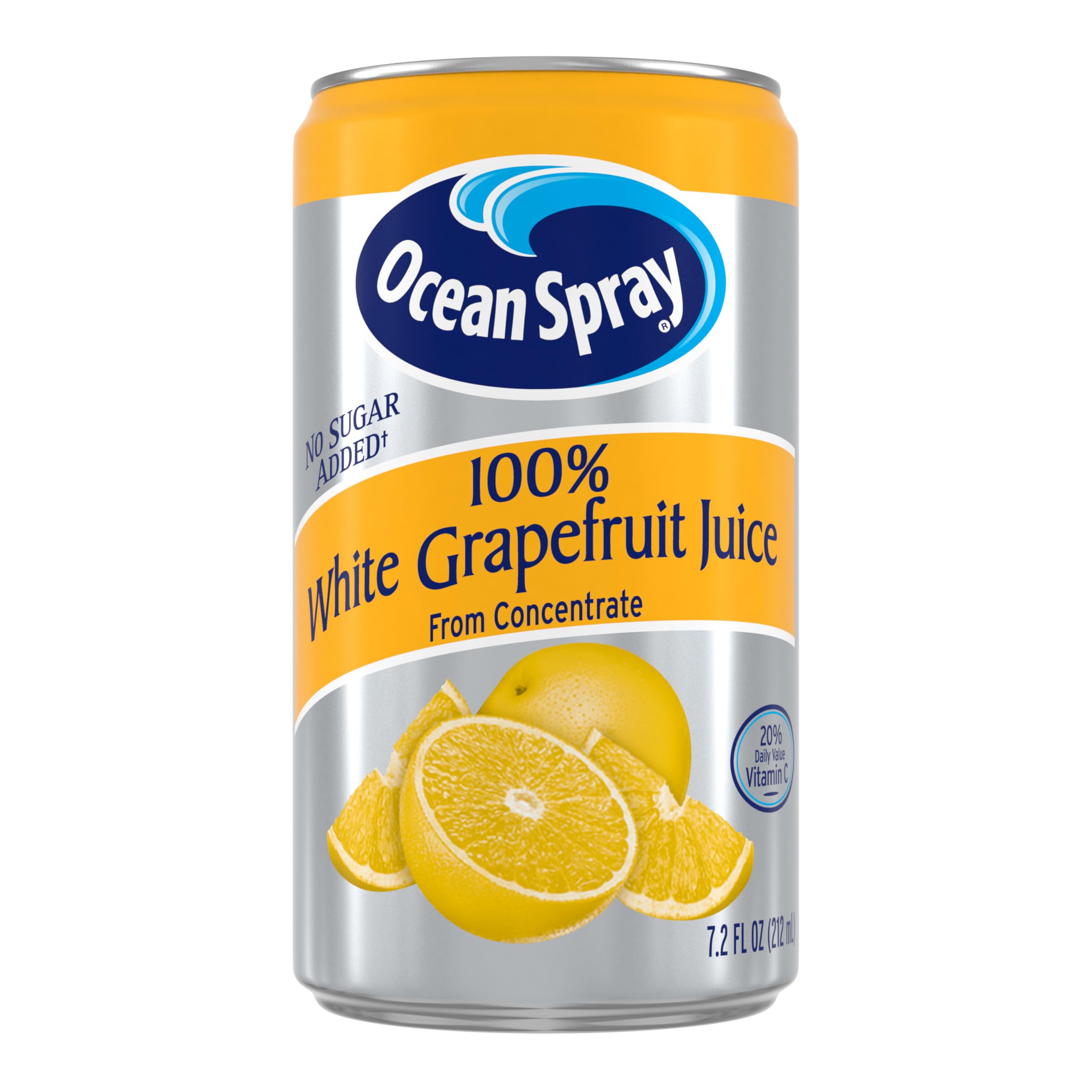 Ocean Spray 100% White Grapefruit Juice, 7.2 oz Cans (Pack of 24)