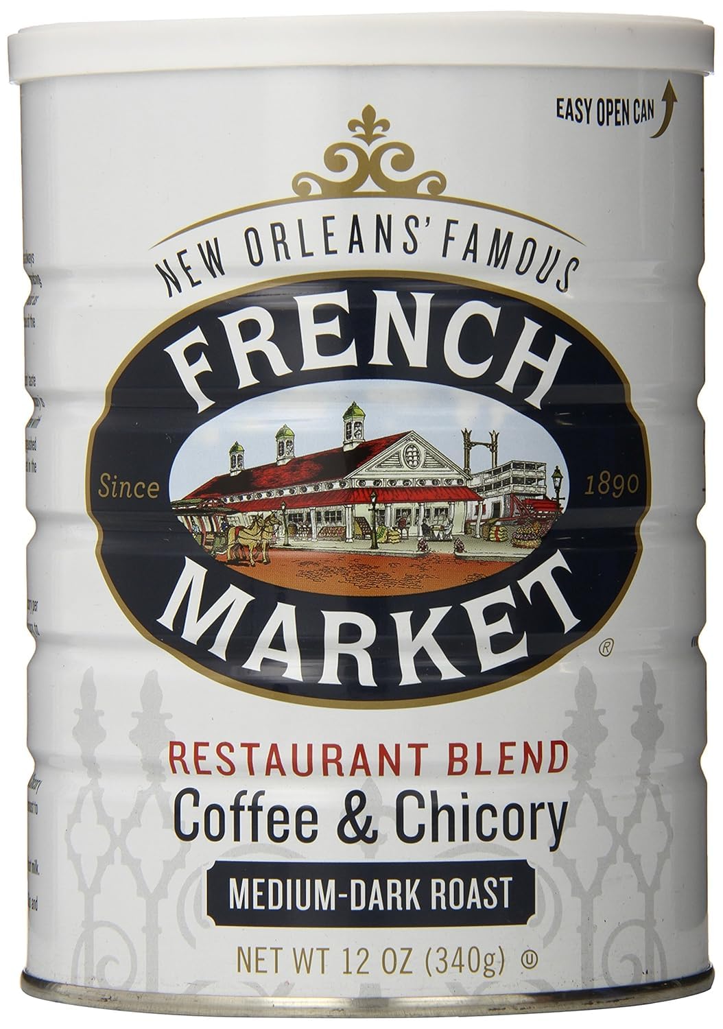 French Market Coffee & Chicory Dark Roast Ground Coffee 12oz