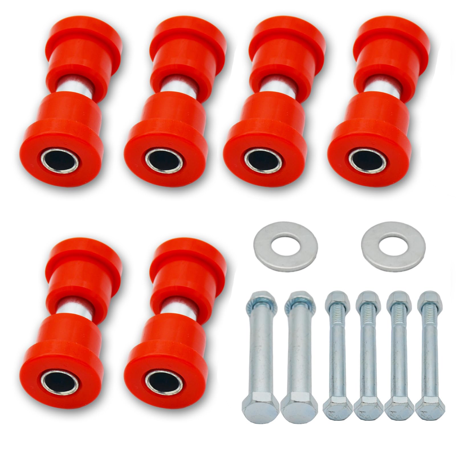 Fnxlecmy Golf Cart Rear Spring Bushing Kit Red