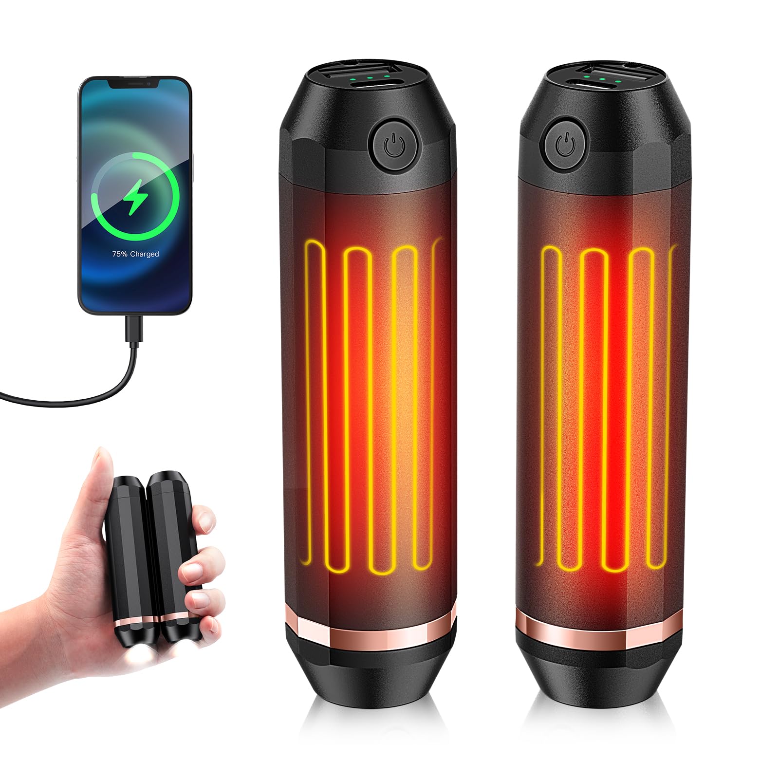 3-in-1 Rechargeable Hand Warmers 10000mAh Power Bank