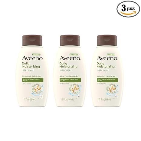 Aveeno Daily Moisturizing Body Wash Nourishes Dry Skin Lightly Scented 12oz