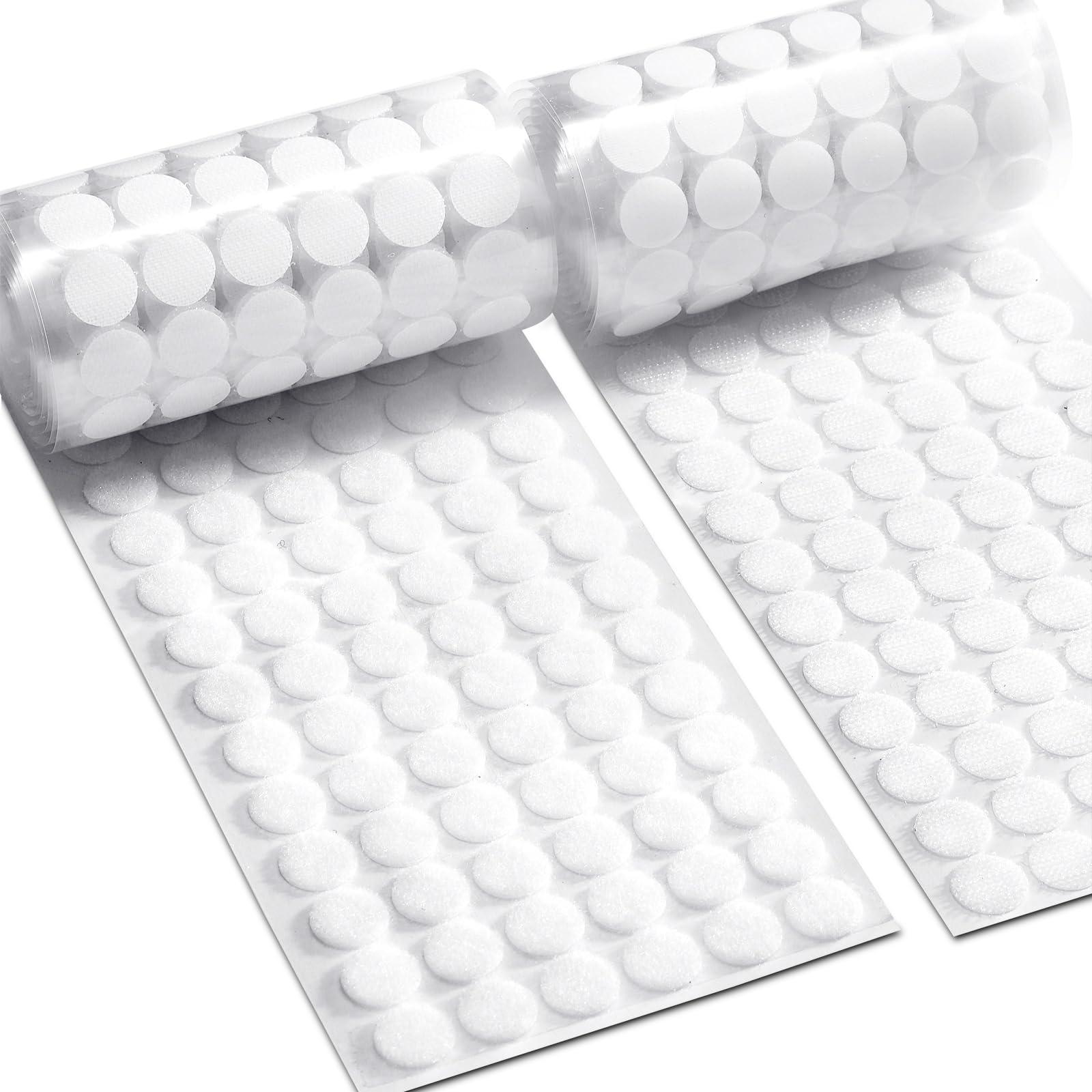 JUMINIZ White Hook Loop Dots 1000 Pack