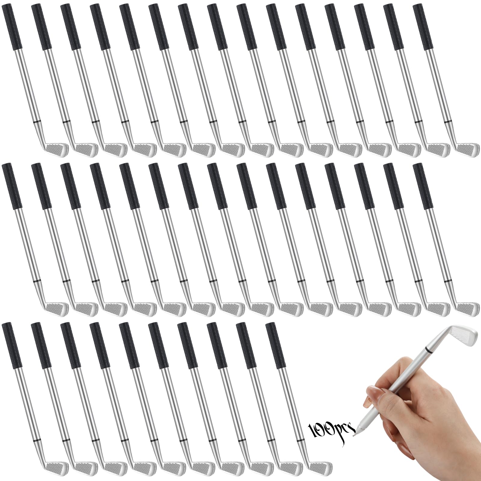 Lnrueg Mini Golf Club Ballpoint Pens Black Ink 100-Pack