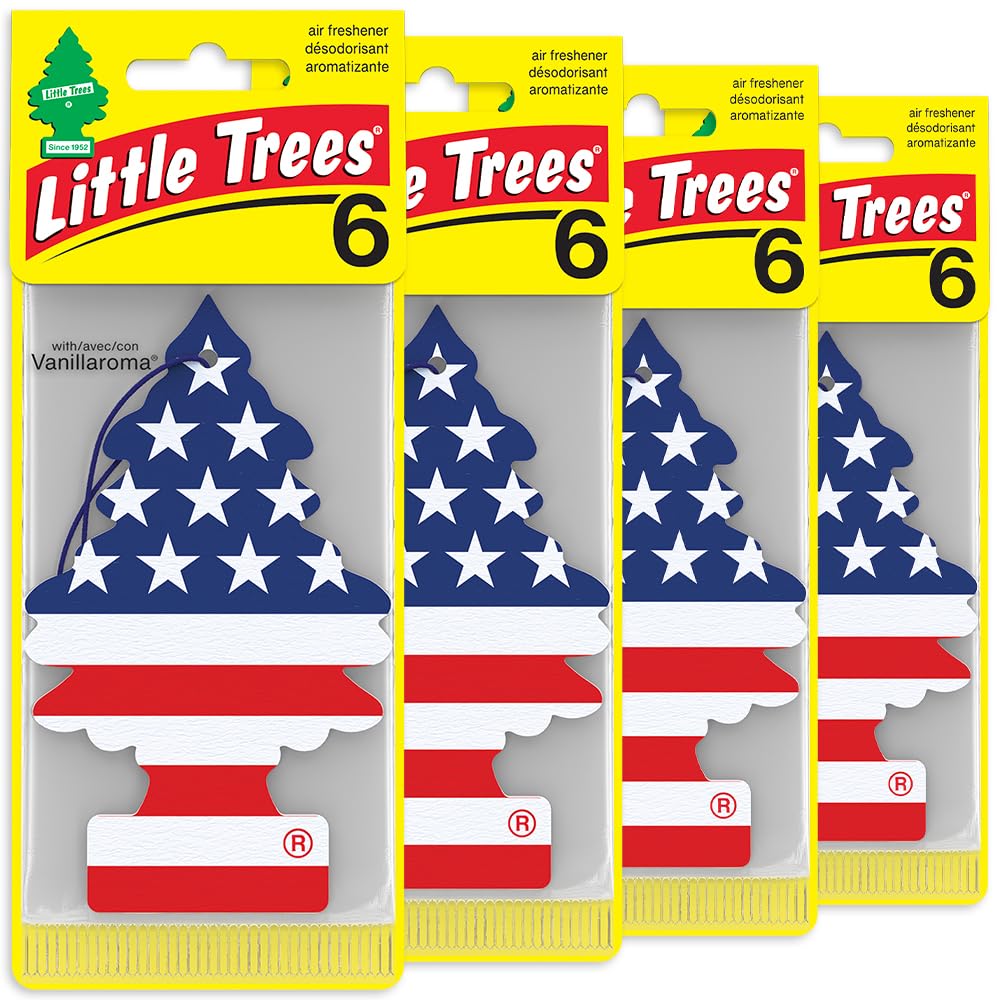 LITTLE TREES America Hanging Air Freshener 24-Pack