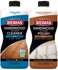 Weiman Hardwood Floor Cleaner and Polish Restorer Combo - 2 Pack - High-Traffic Hardwood Floor, Natural Shine, Removes Scratches, Leaves Protective Layer