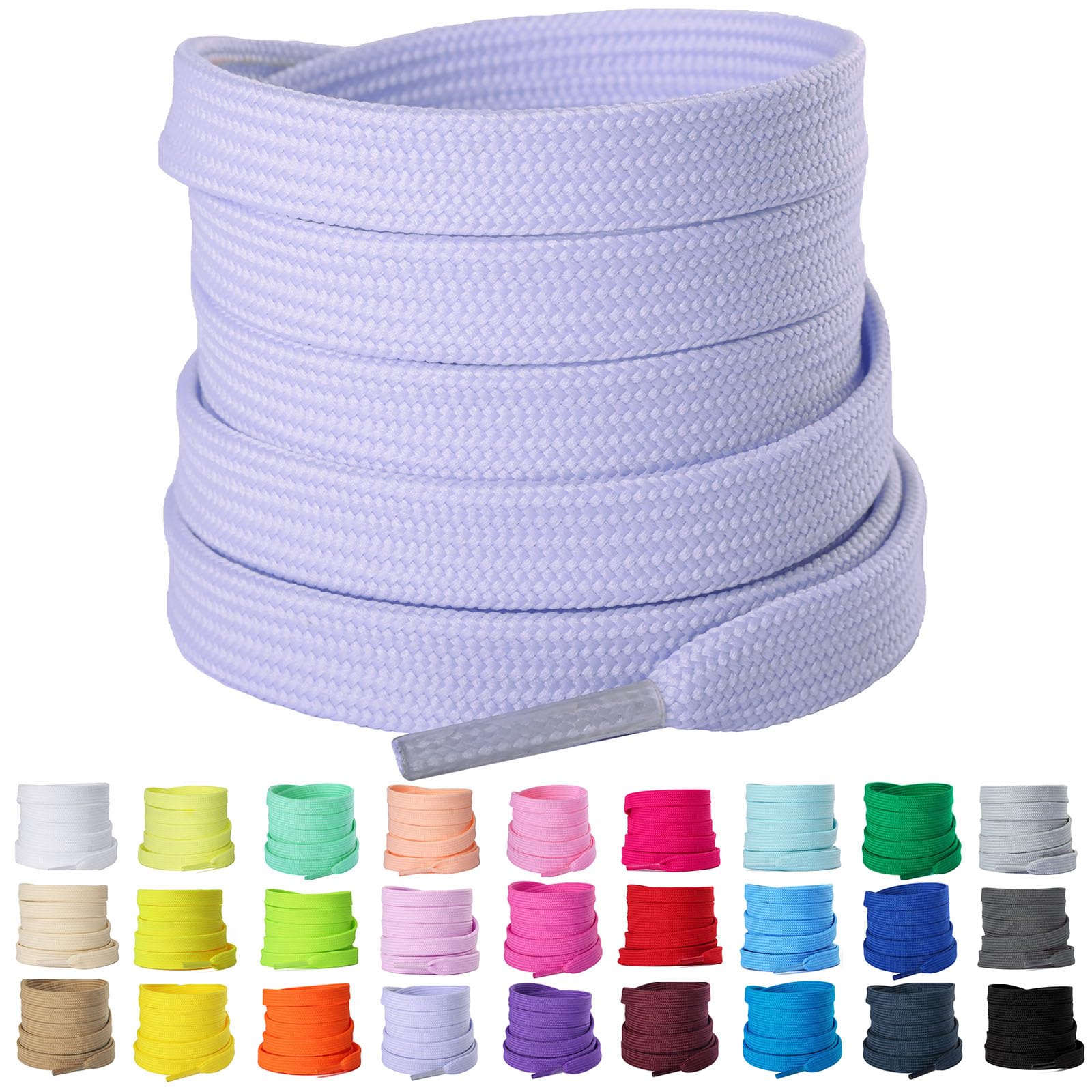 Olukssck Lavender Flat Shoelaces 36-Inch 2-Pair