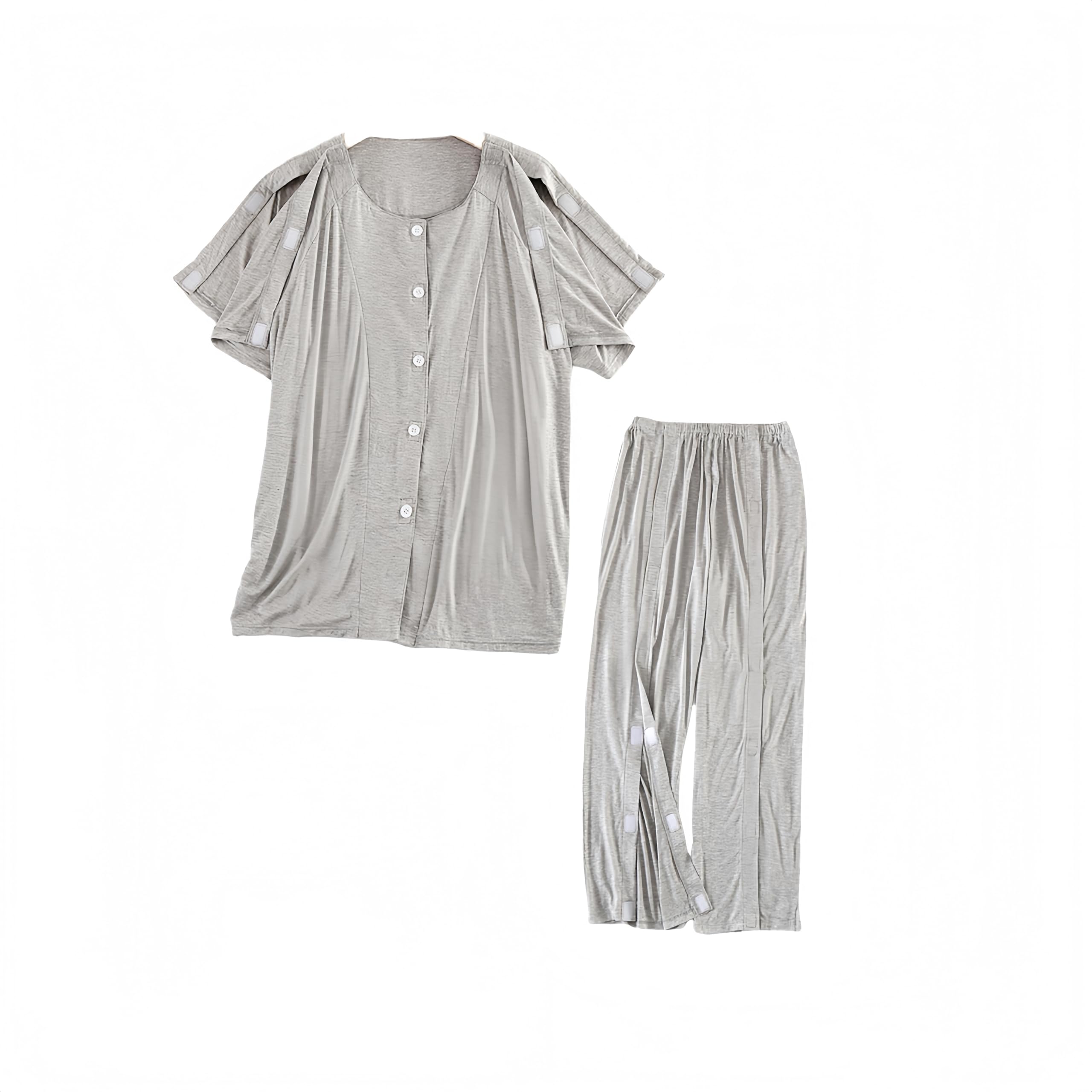 KUMUROETA Post-Op Tearaway Rehab Pants Grey Unisex