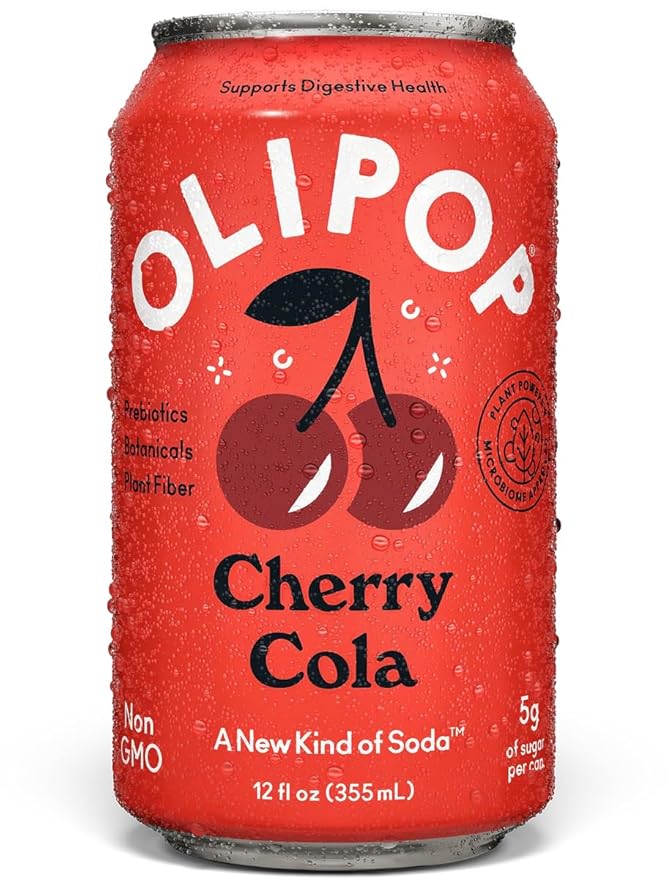 OLIPOP Cherry Cola Prebiotic Soda Sgl, 12 FZ