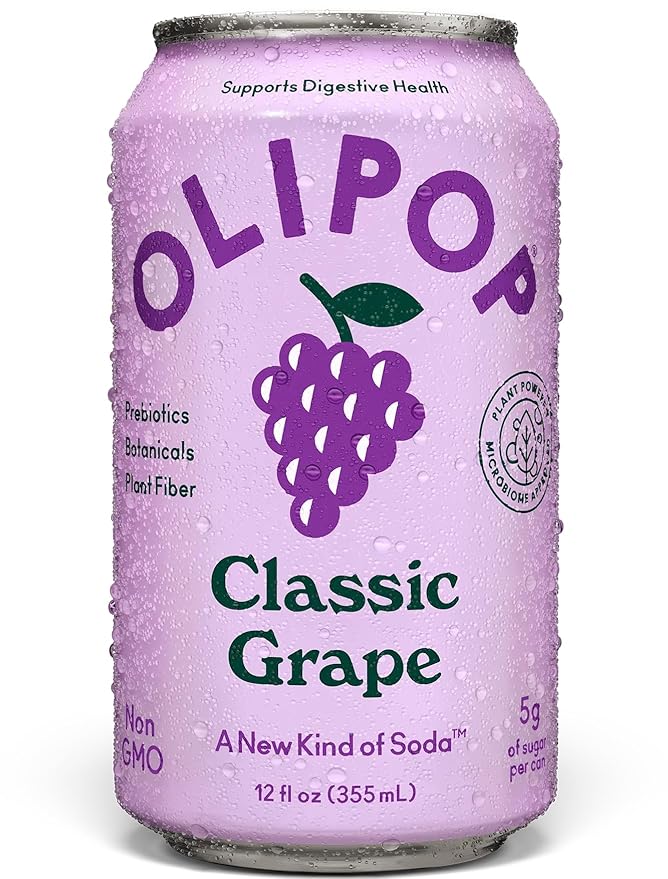 OLIPOP Classic Grape Prebiotic Soda Sgl, 12 FZ