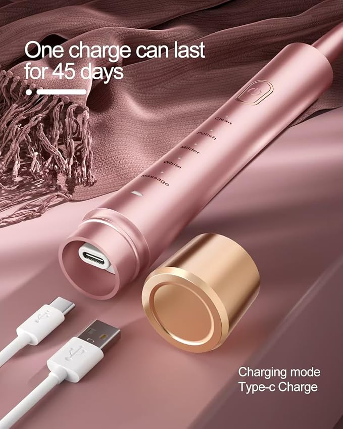 SONIC Toothbrush 31000 Strokes/Minute Pink Electric Toothbrush