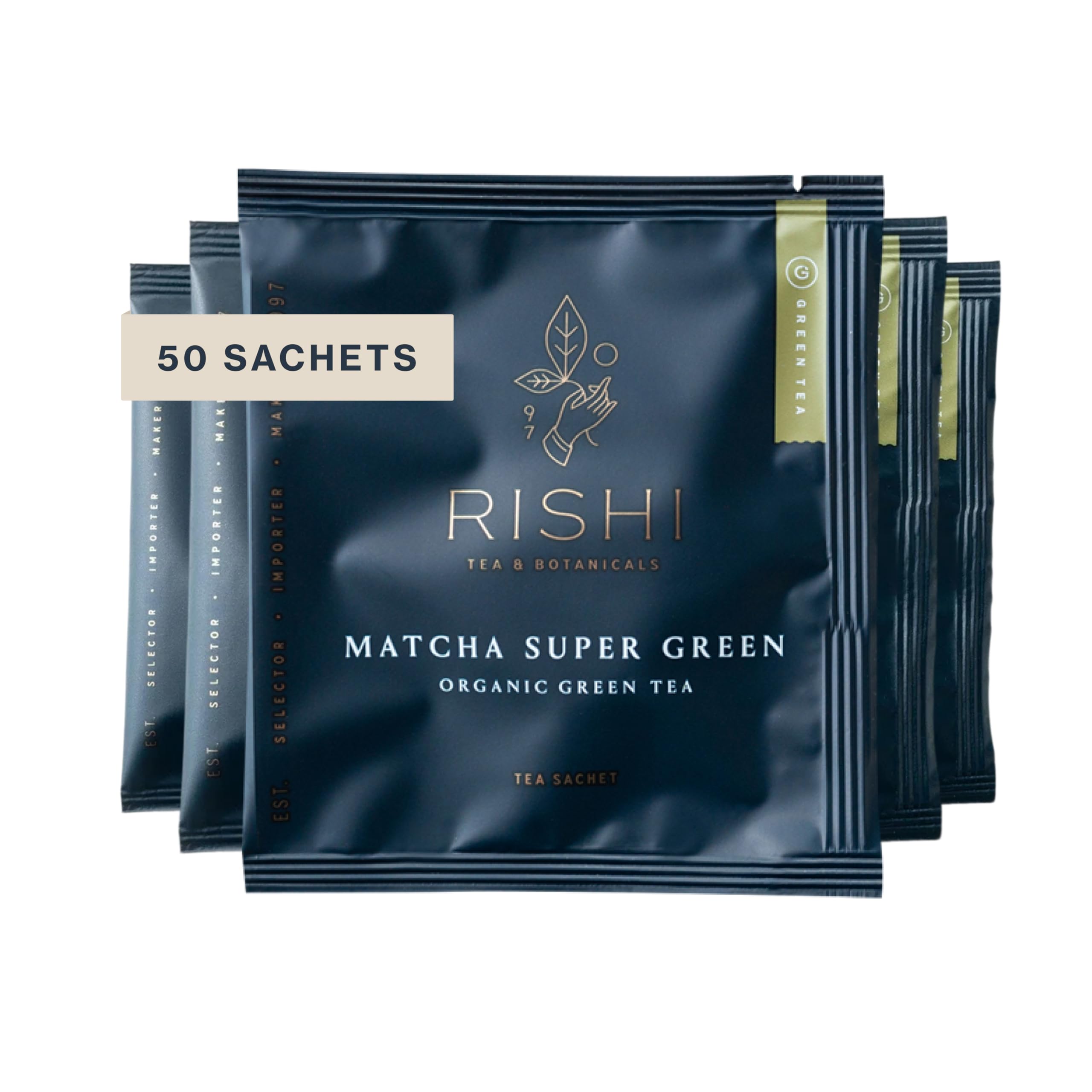 Rishi Matcha Super Green Tea Sachets 50-Count