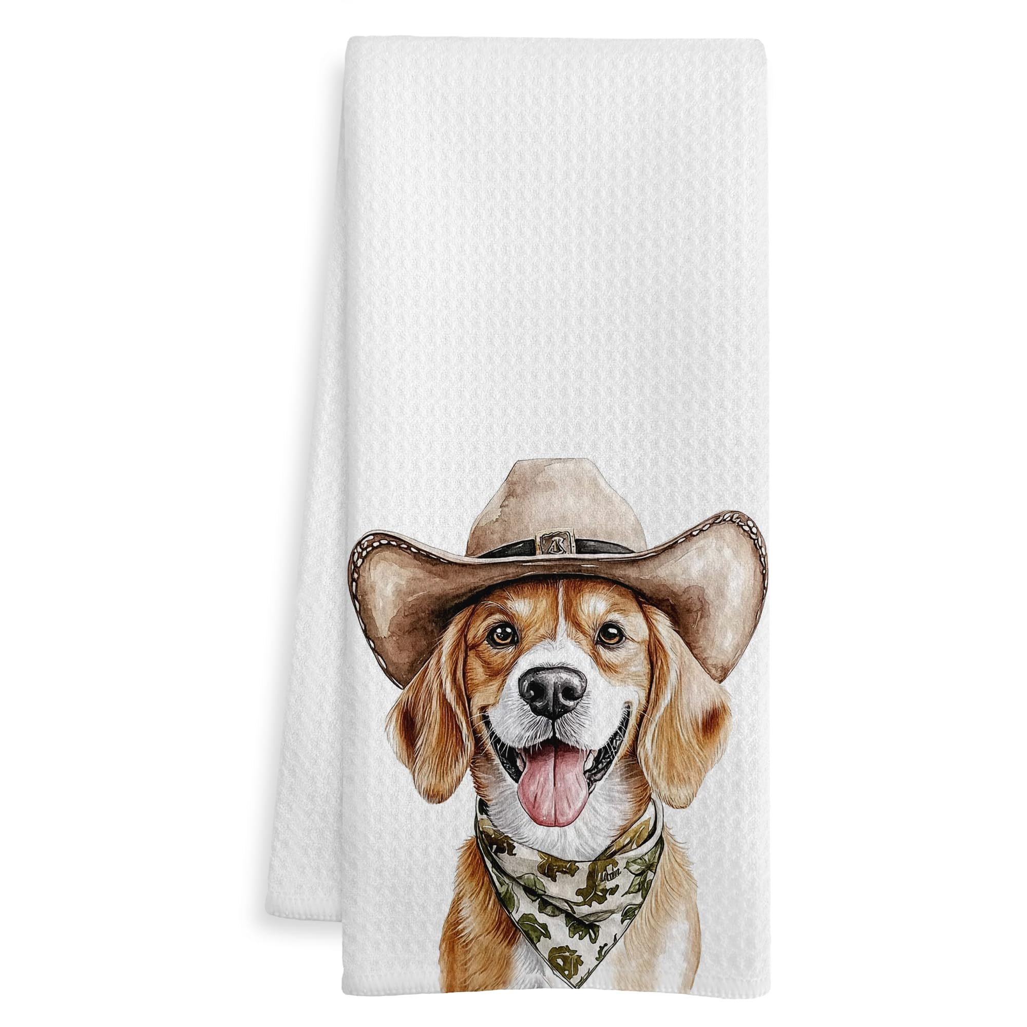WOTYPU Beagle Funny Kitchen Hand Towels