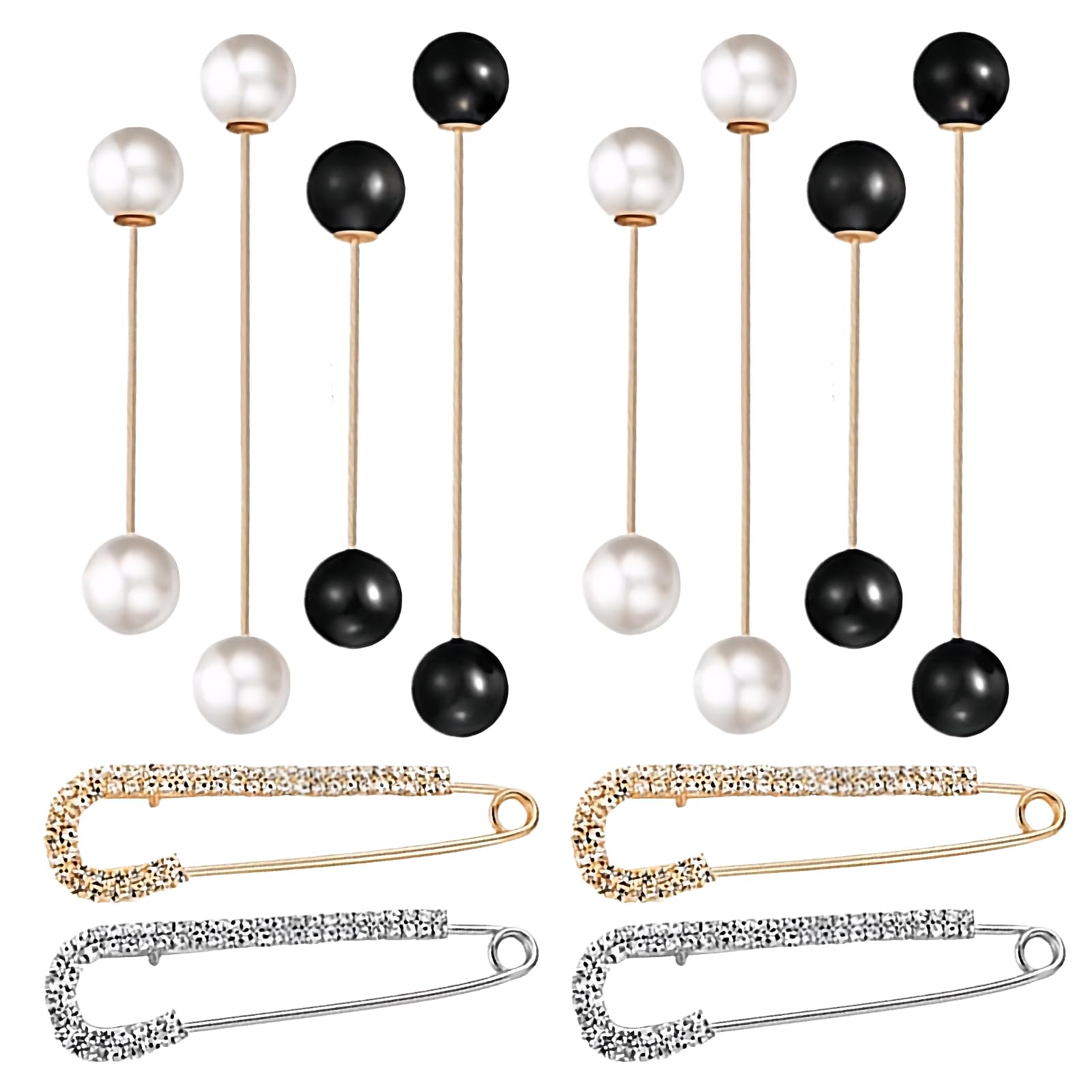 12-Pc Decorative Dress Back Cinch Safety Pins