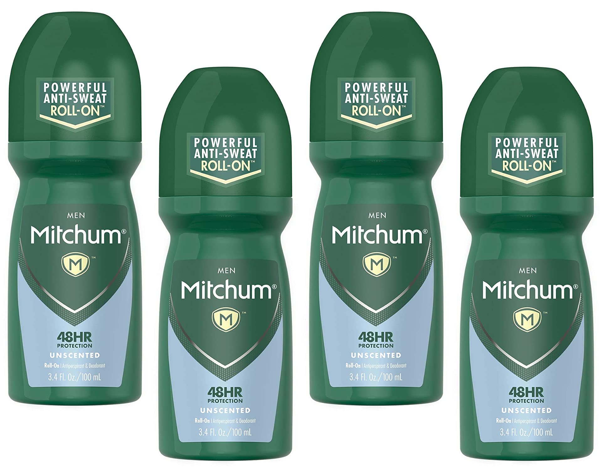 Mitchum Invisible Unscented Roll-On Deodorant 4pk