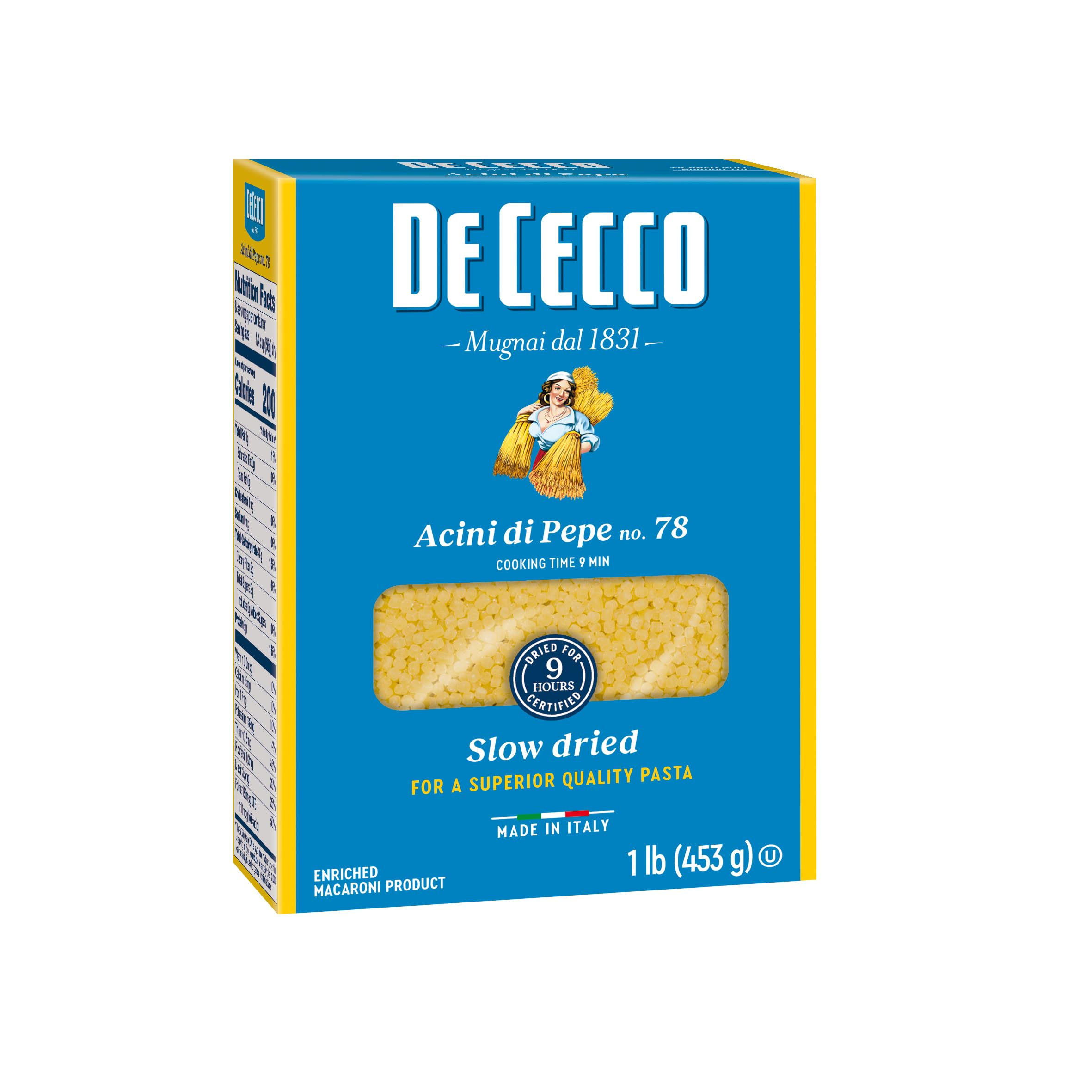 De Cecco Acini Di Pepe Pasta No.78 16oz