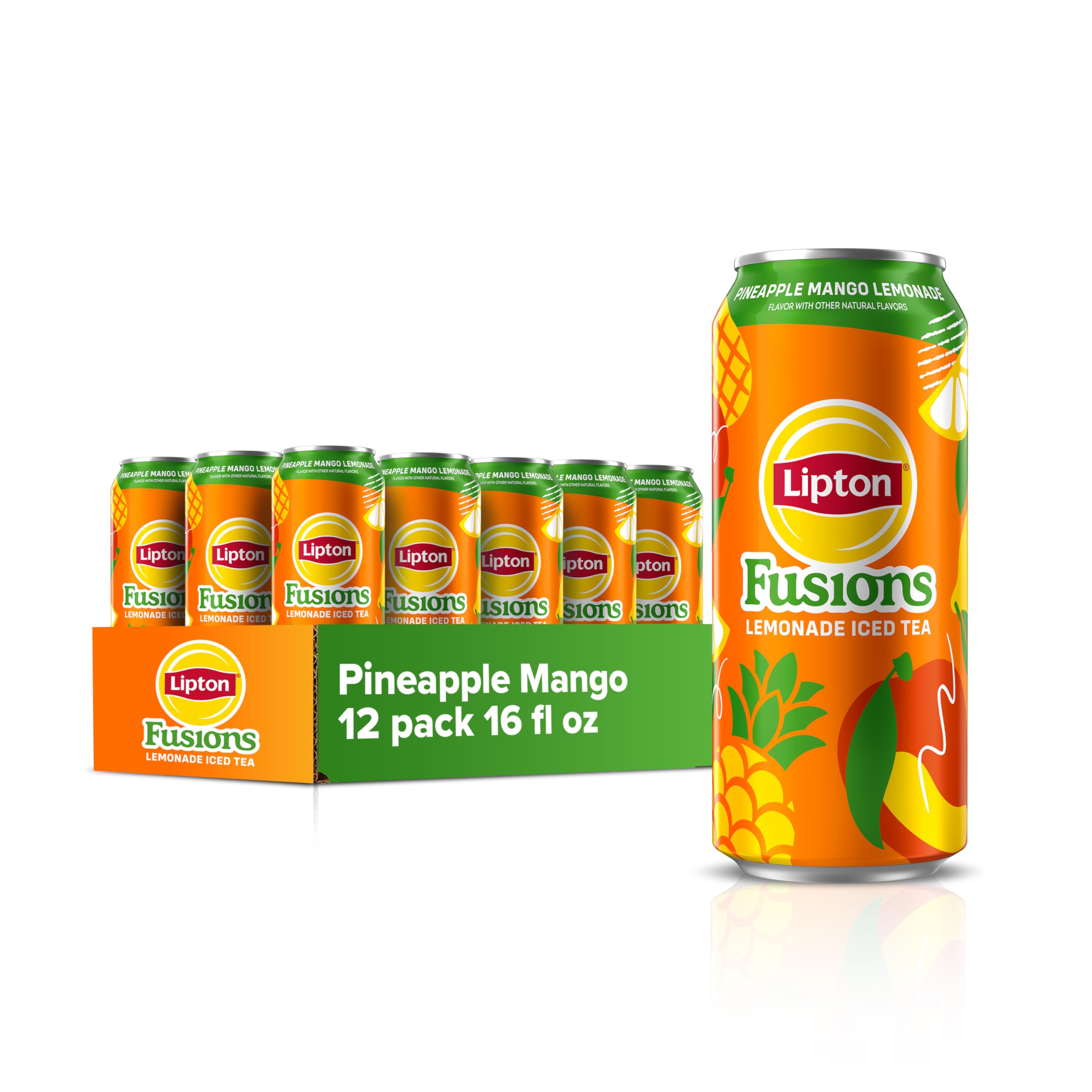 Lipton Pineapple Mango Iced Tea 16oz 12 Pack