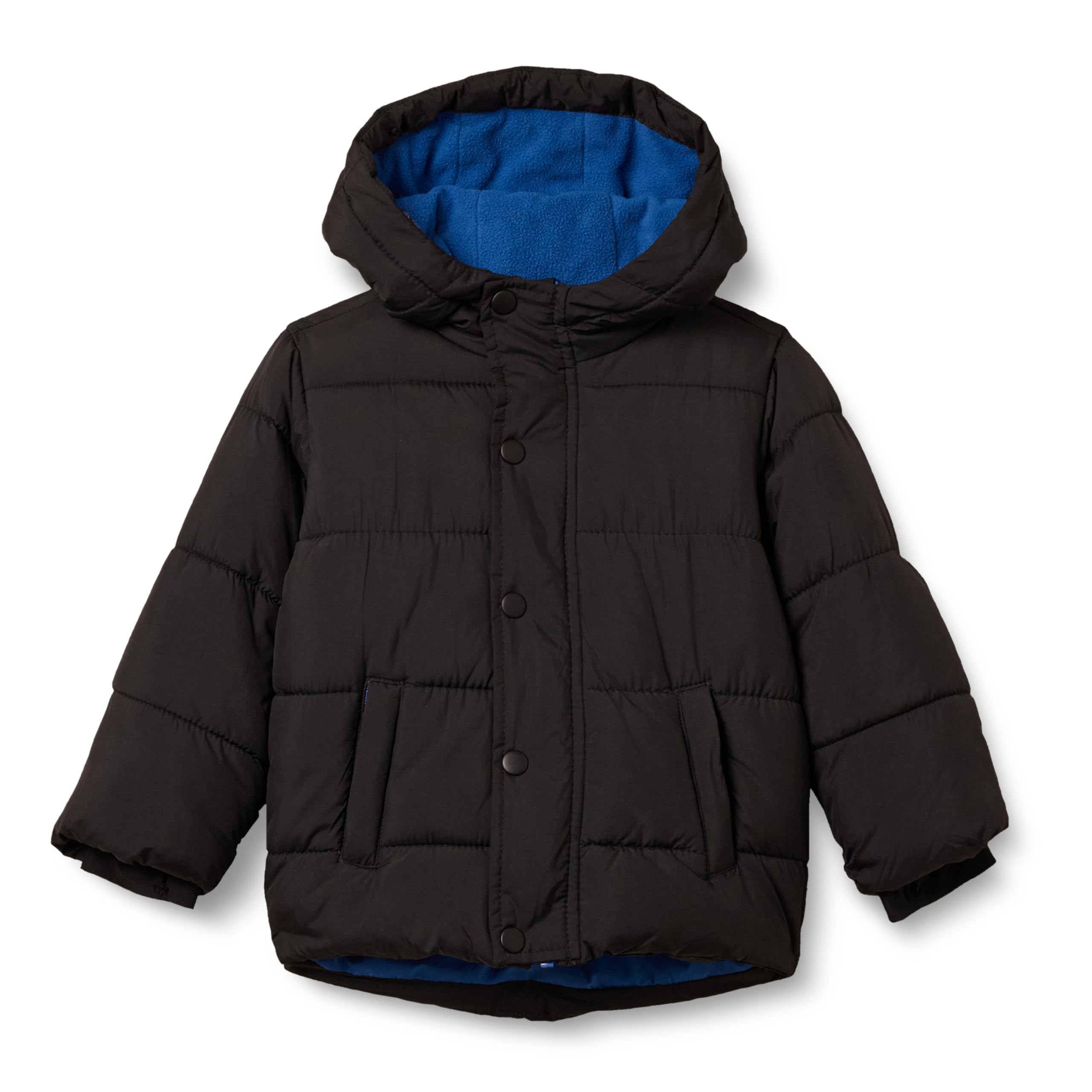 Amazon Essentials Toddler Boys' Hooded Puffer Jacket Black 3T