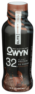 OWYN Chocolate Pro Elite Plant Protein Shake, 12oz, 12oz