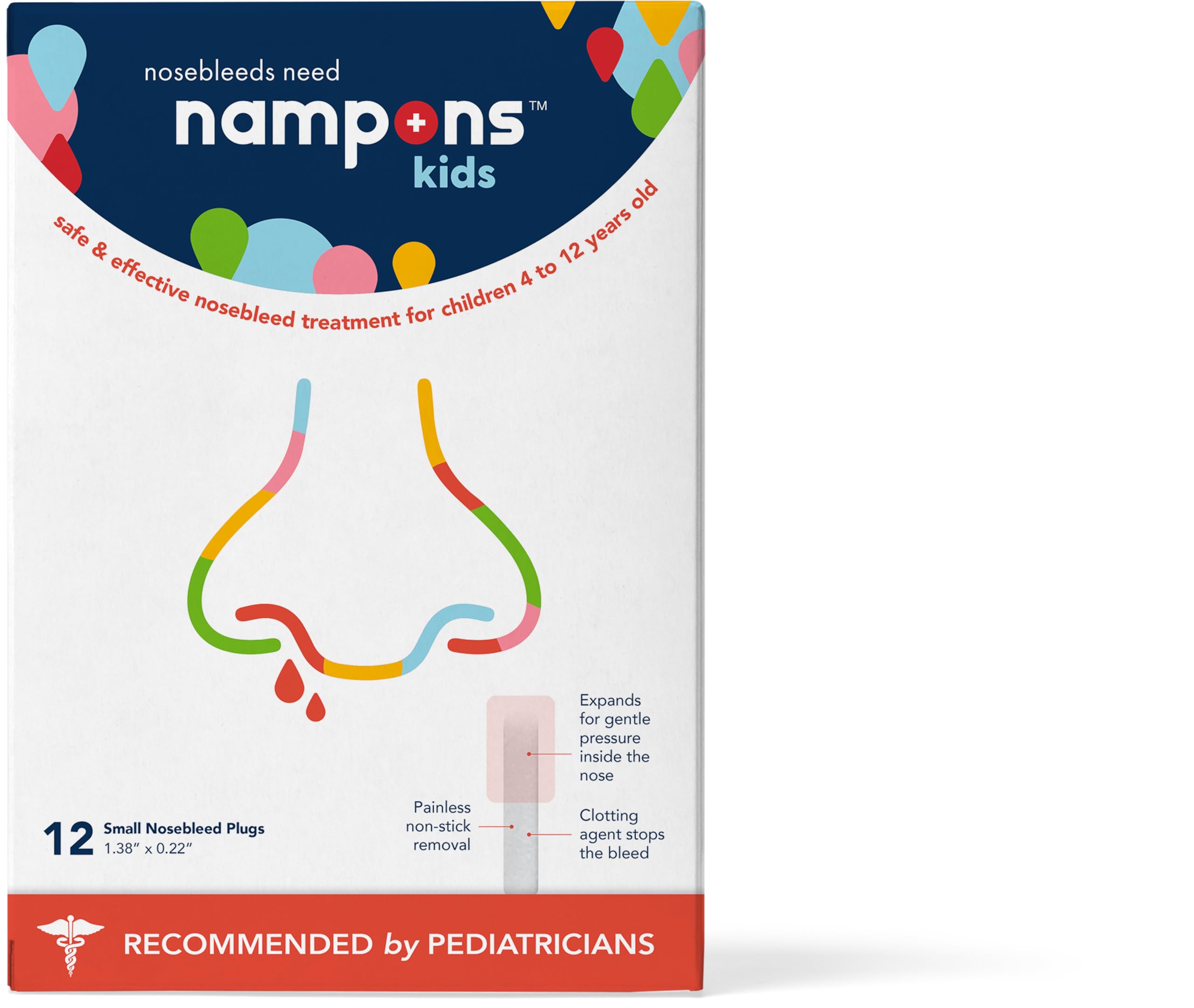 Kids Nosebleed Stopper Plugs Hypoallergenic 12 Pack